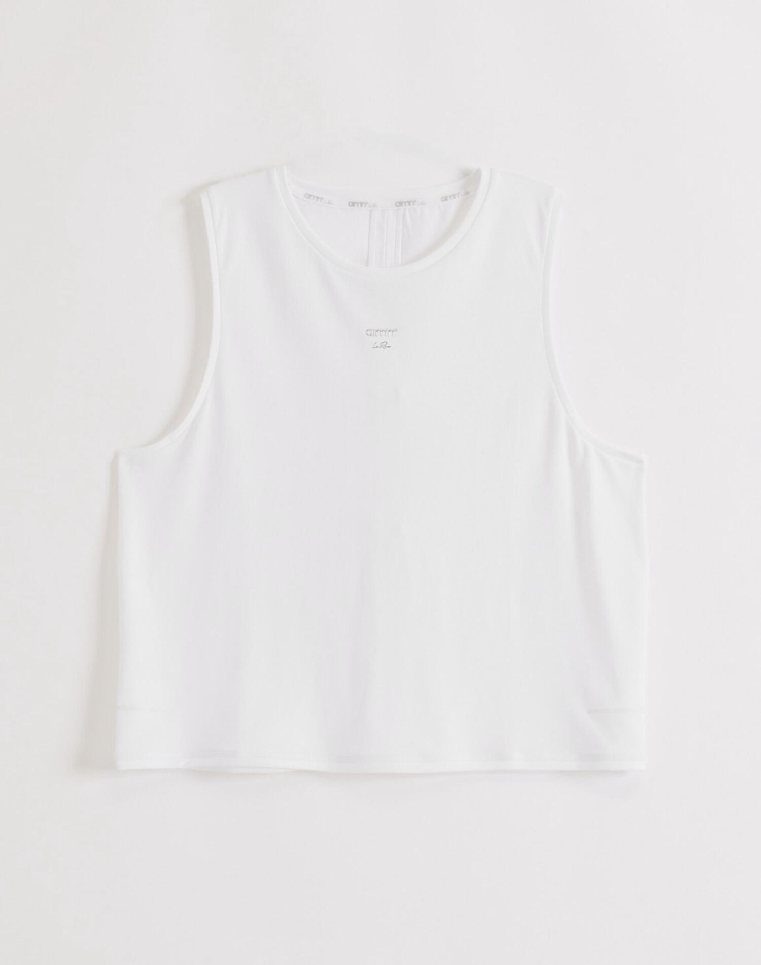 Camiseta Tirantes Mujer Sin Costuras Secado Rápido Transpirable Le Run Blanco 5/5