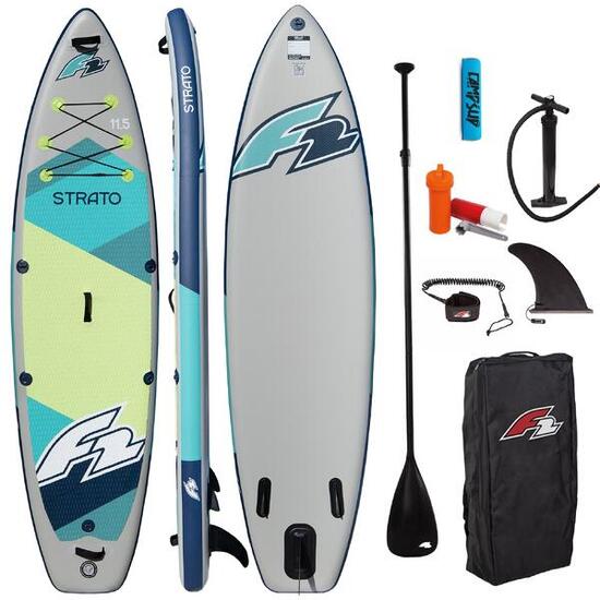 Deska Sup Pompowana F2 Strato 11'5" Green + Bojka na wiosło