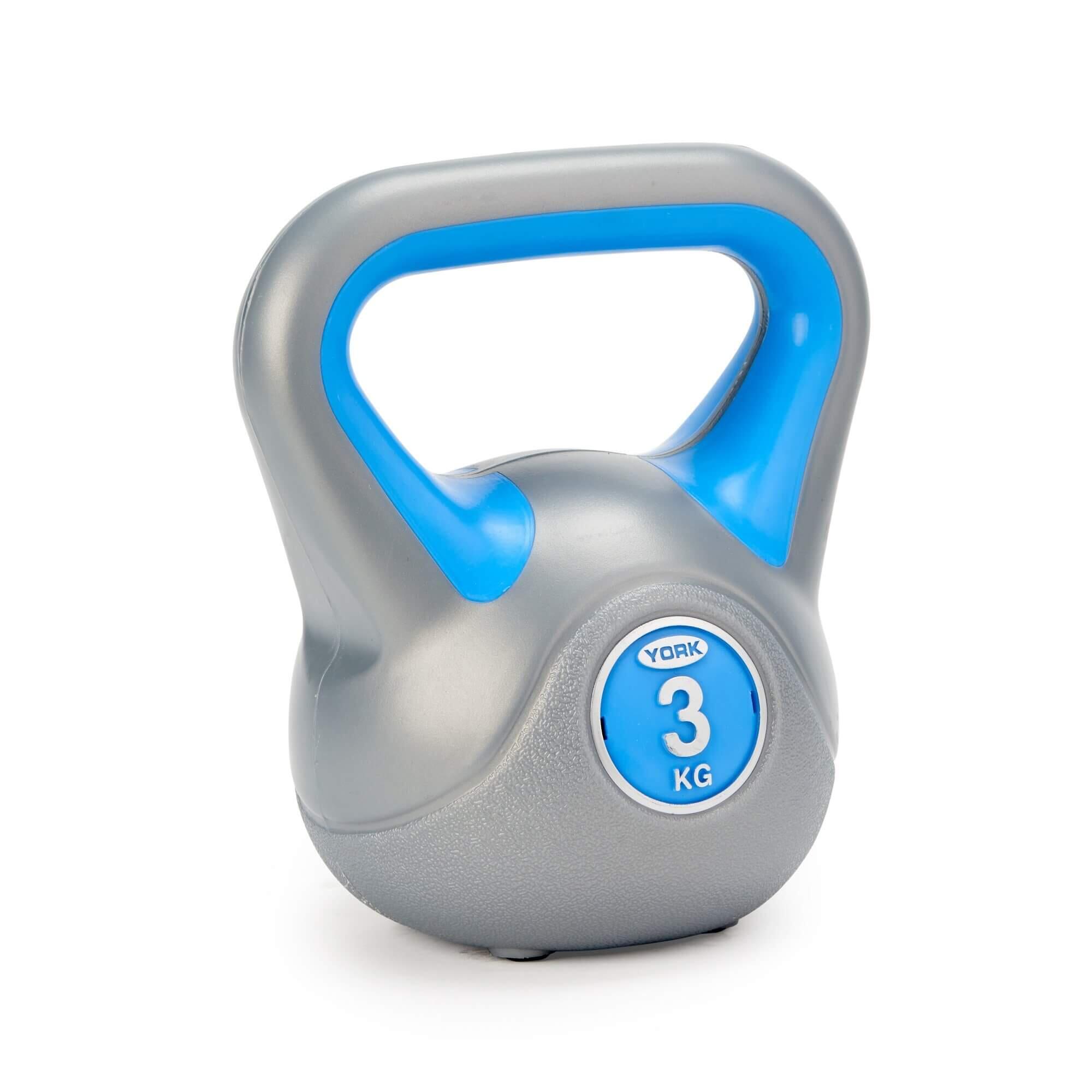 YORK BARBELL 3kg Vinyl Kettlebell Weight