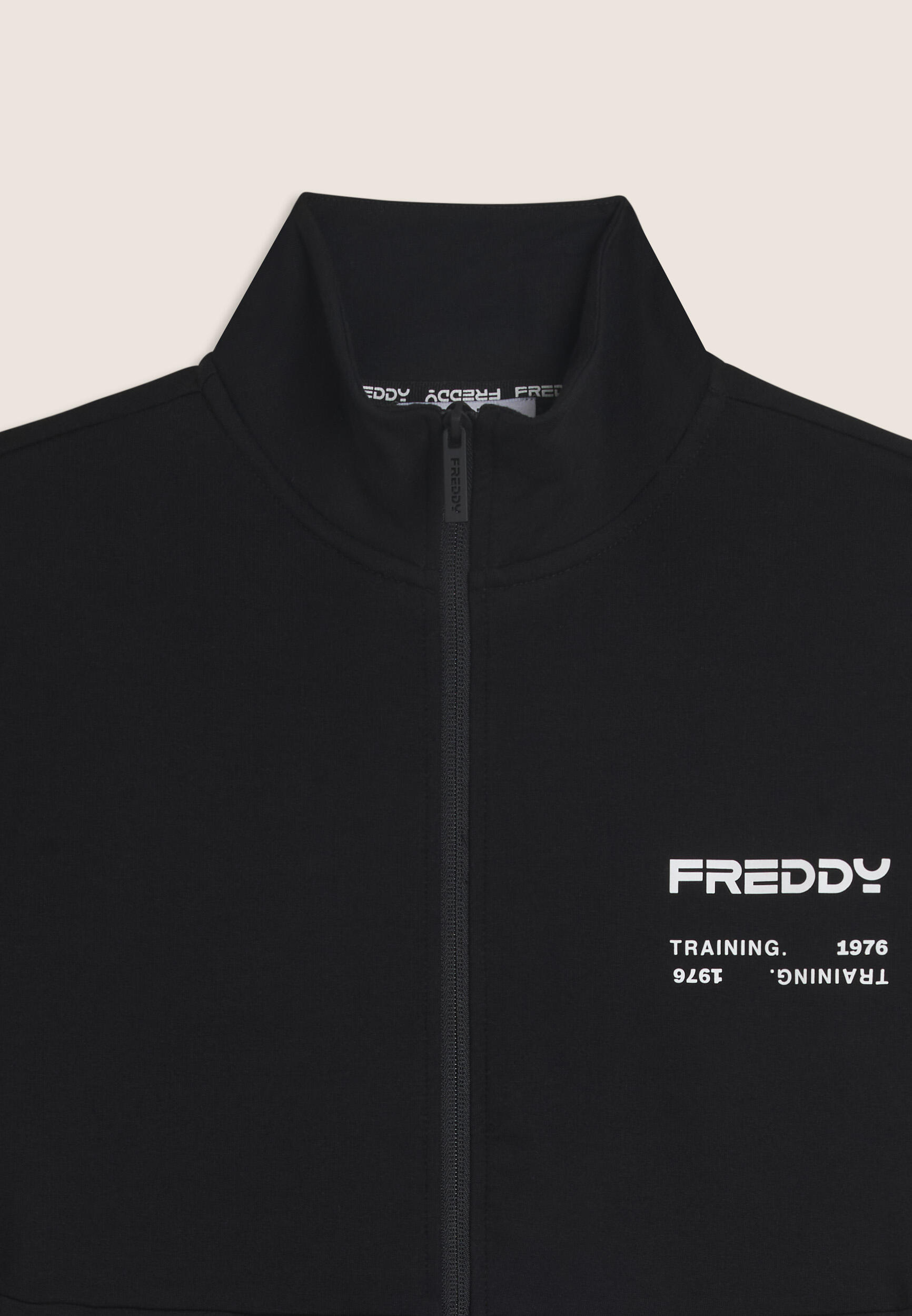 Sweat-shirt à capuche à fermeture éclair intégrale avec détails ton sur ton 3/3