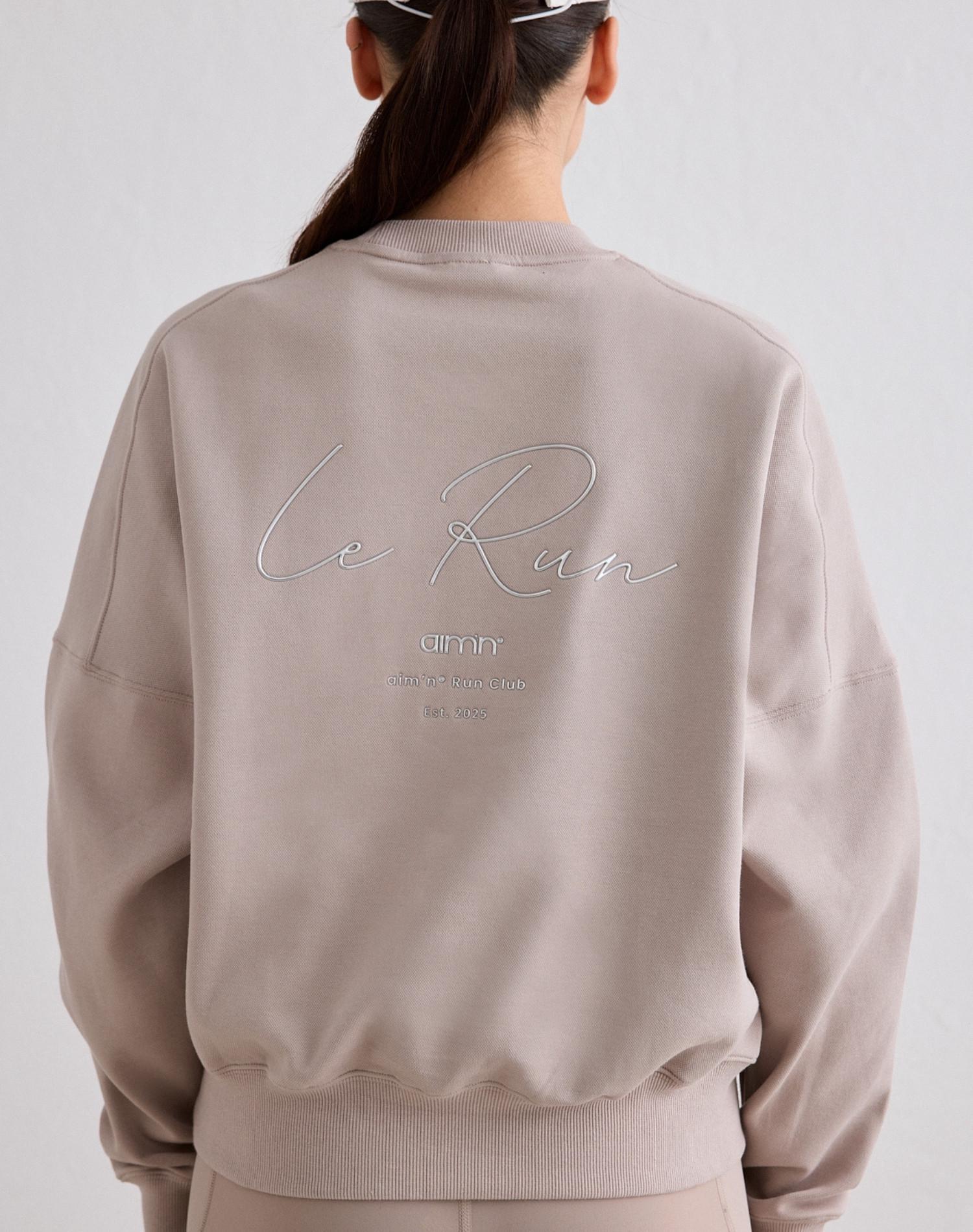 Sudadera de Correr Mujer Transpirable Evacua el Sudor Le Run Arcilla Oscura 2/5