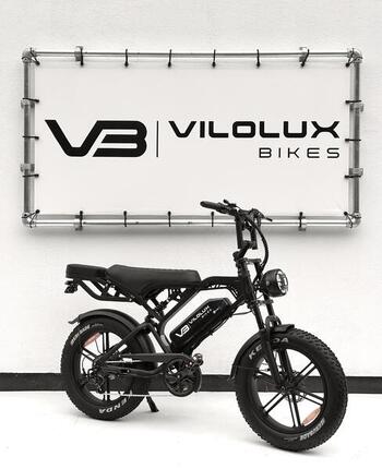 Fatbike V20 PRO met achterzitje - ZWART - Rijklaar geleverd