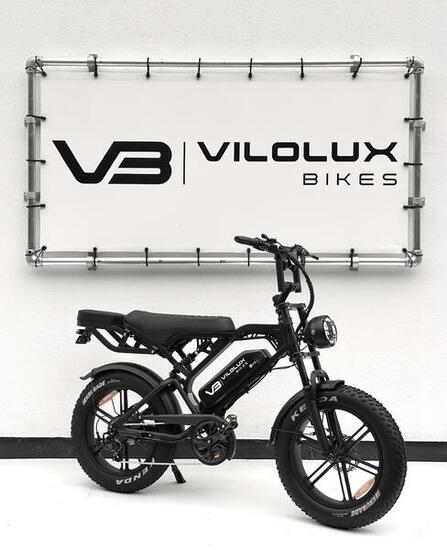Fatbike V20 PRO met achterzitje - ZWART - Rijklaar geleverd