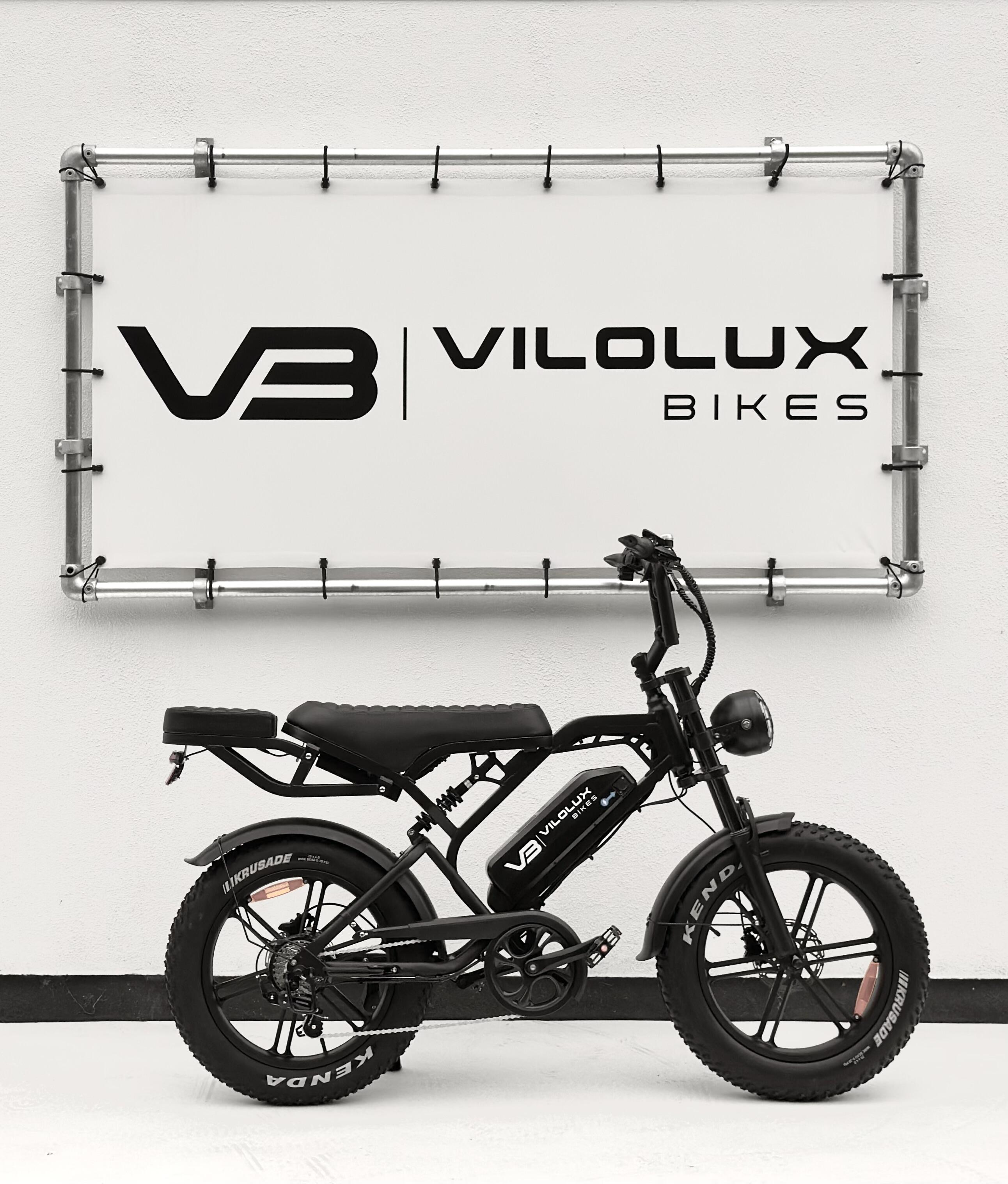 Fatbike V20 PRO met achterzitje - ZWART - Rijklaar geleverd 3/3