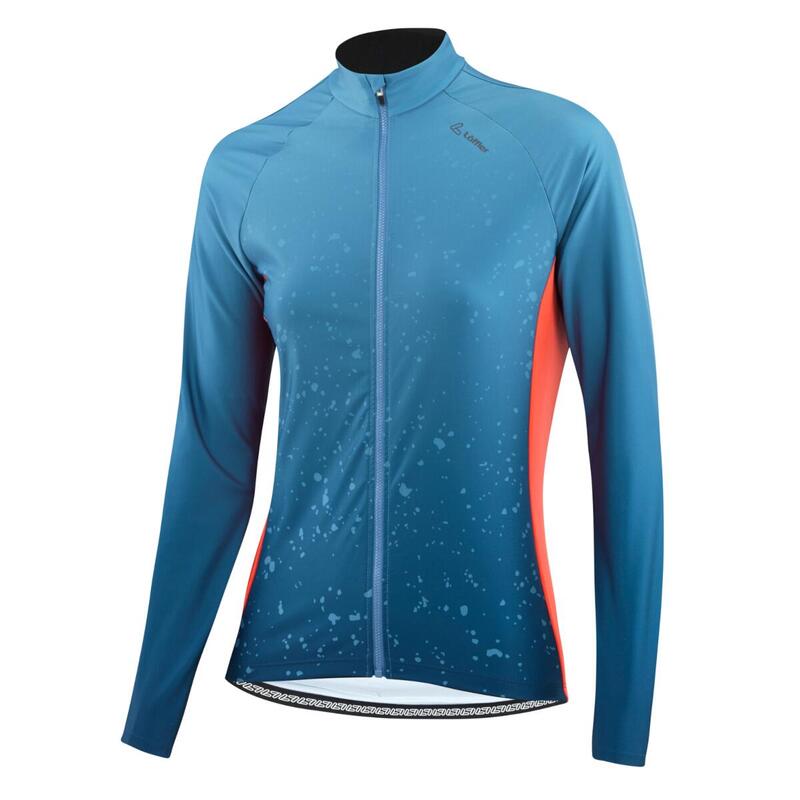 Radtrikot Langarm W Bike L/S Jersey Dirt Damen - Blau