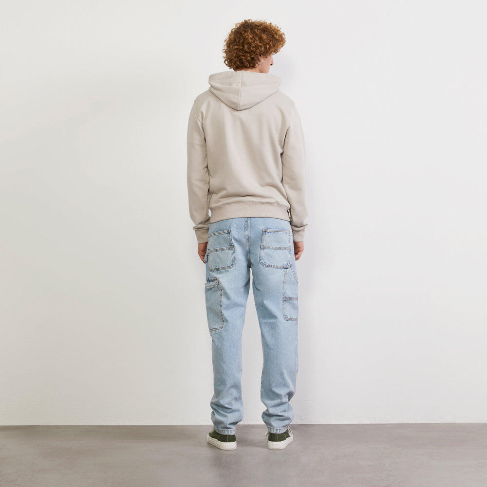 Felpa hoodie da uomo basic TAUPE 6/7
