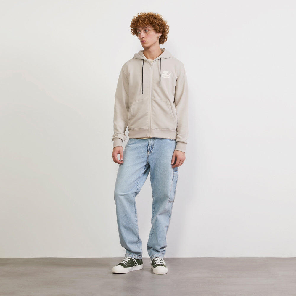 Felpa hoodie da uomo basic TAUPE 5/7