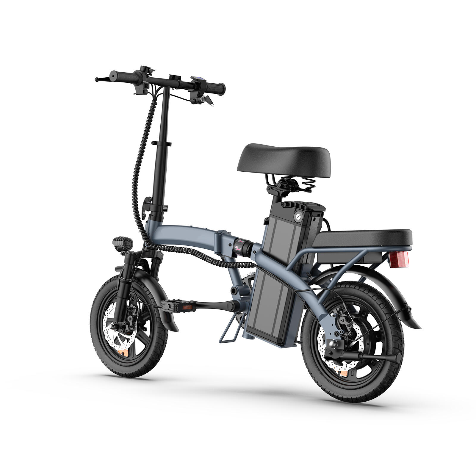 Vélo électrique portable URLIFE F1L à double suspension et pneus de 14 pouces 6/7