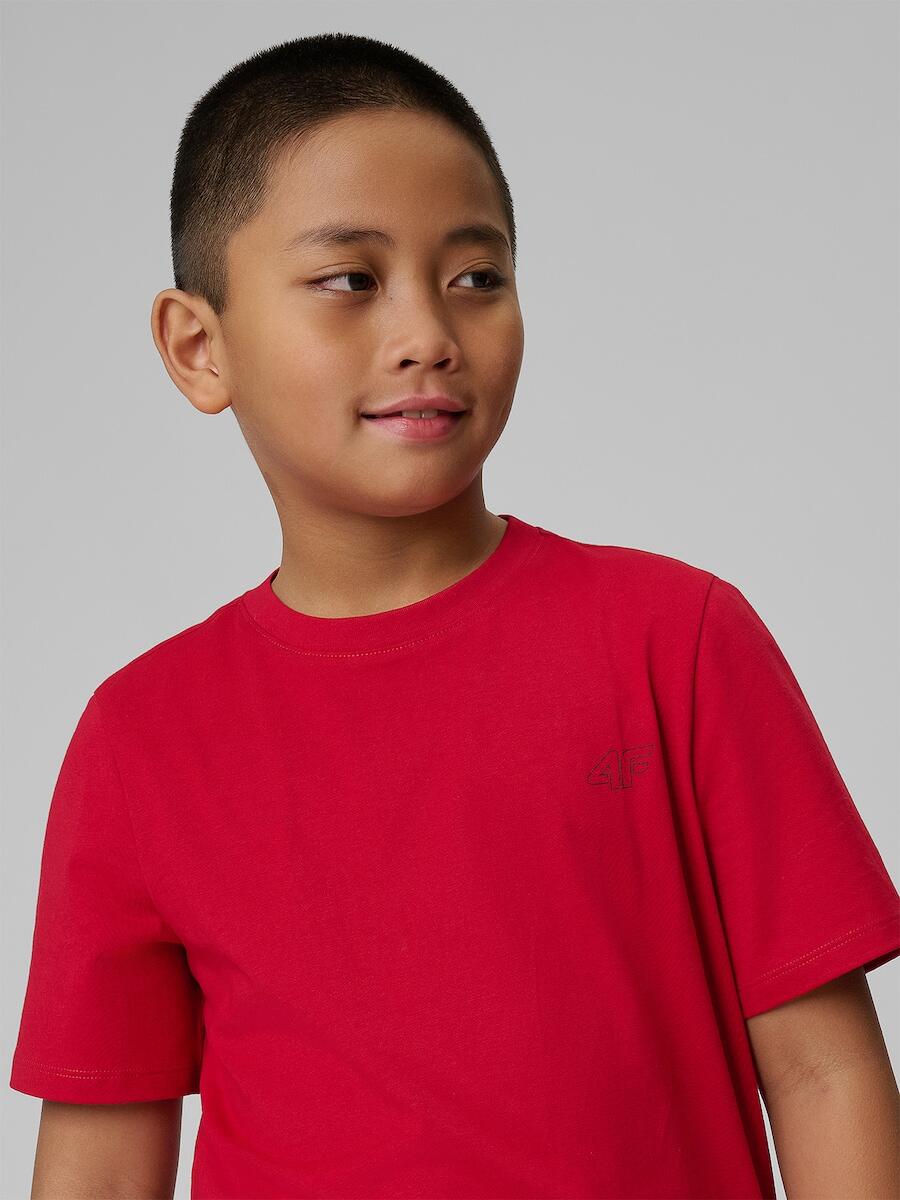 T-shirt regular gładki chłopięcy 4F 4FJRSS26TTSHM3598 4/6