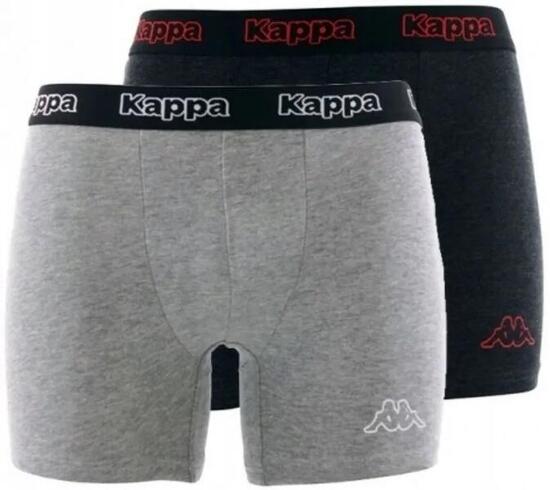 Boxers Kappa 2-pack gris foncé et gris clair L