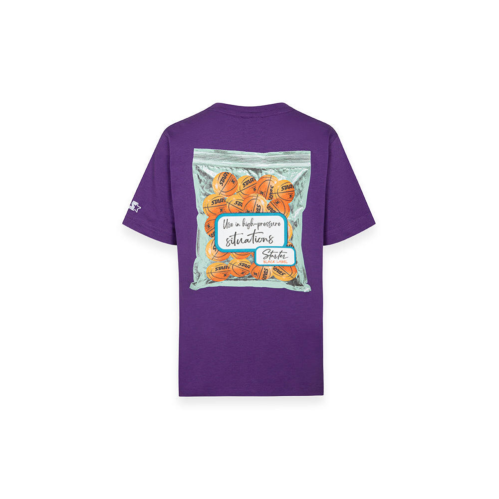 T-shirt con patch frontale e maxi stampa grafica sul retro – stile 3/3