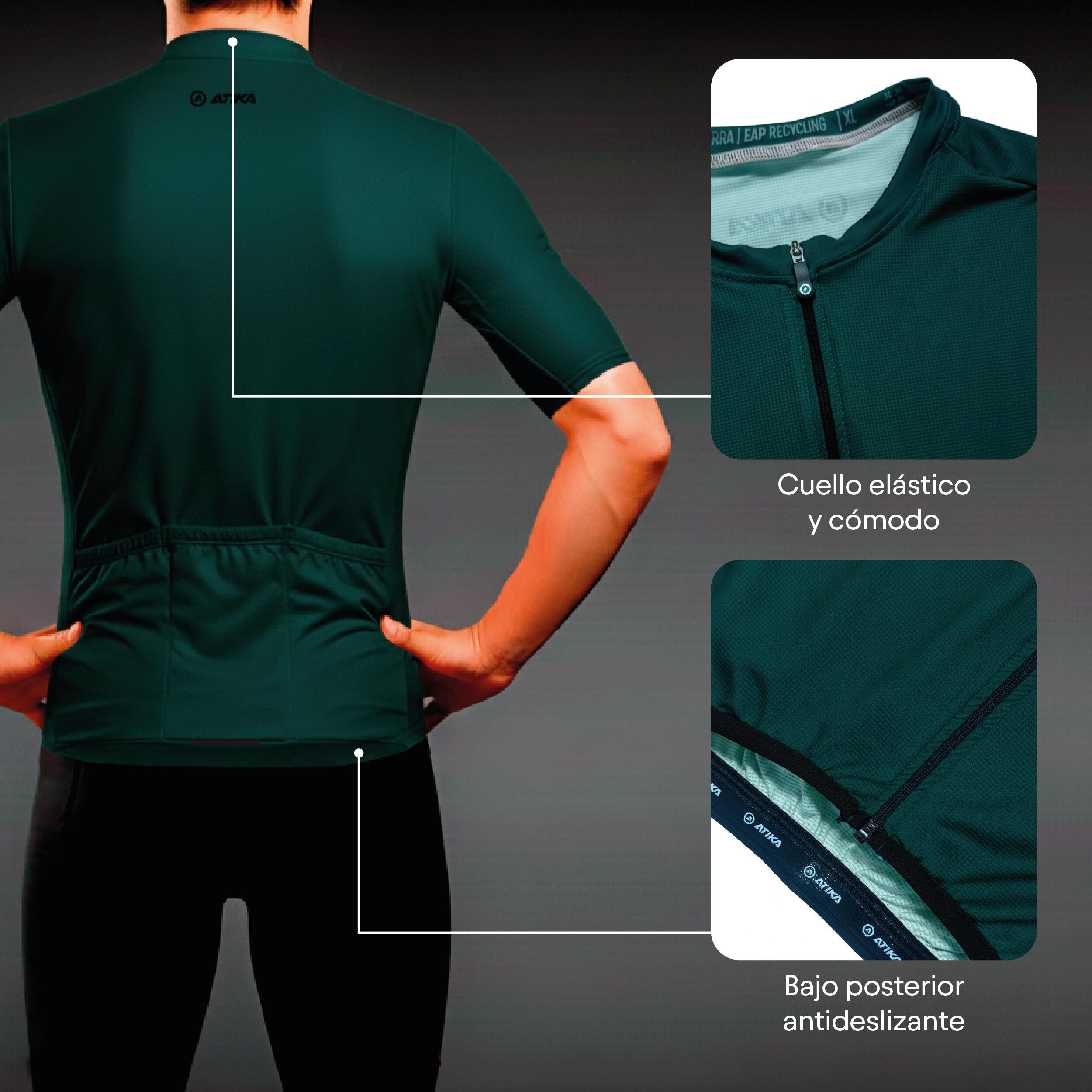 ATIKA Maillot Manga Corta Tejido Transpirable Core  – Ropa Ciclismo Hombre 5/7