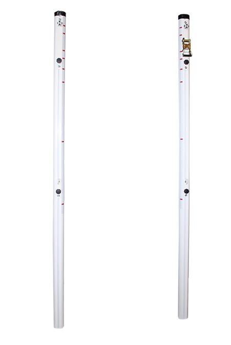 Lot De 2 Poteaux Fixes Multi-hauteurs Aluminium Tube 90mm Multicolore 1/1