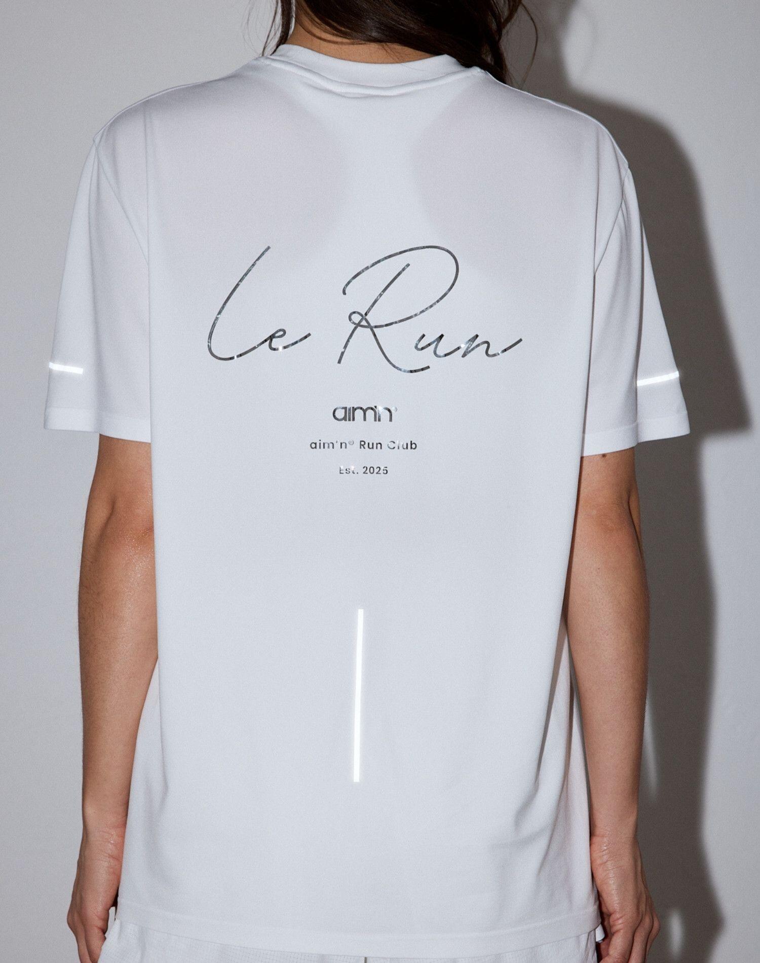 Camiseta Mujer de Correr Sin Costuras Secado Rápido Le Run Blanco 4/5