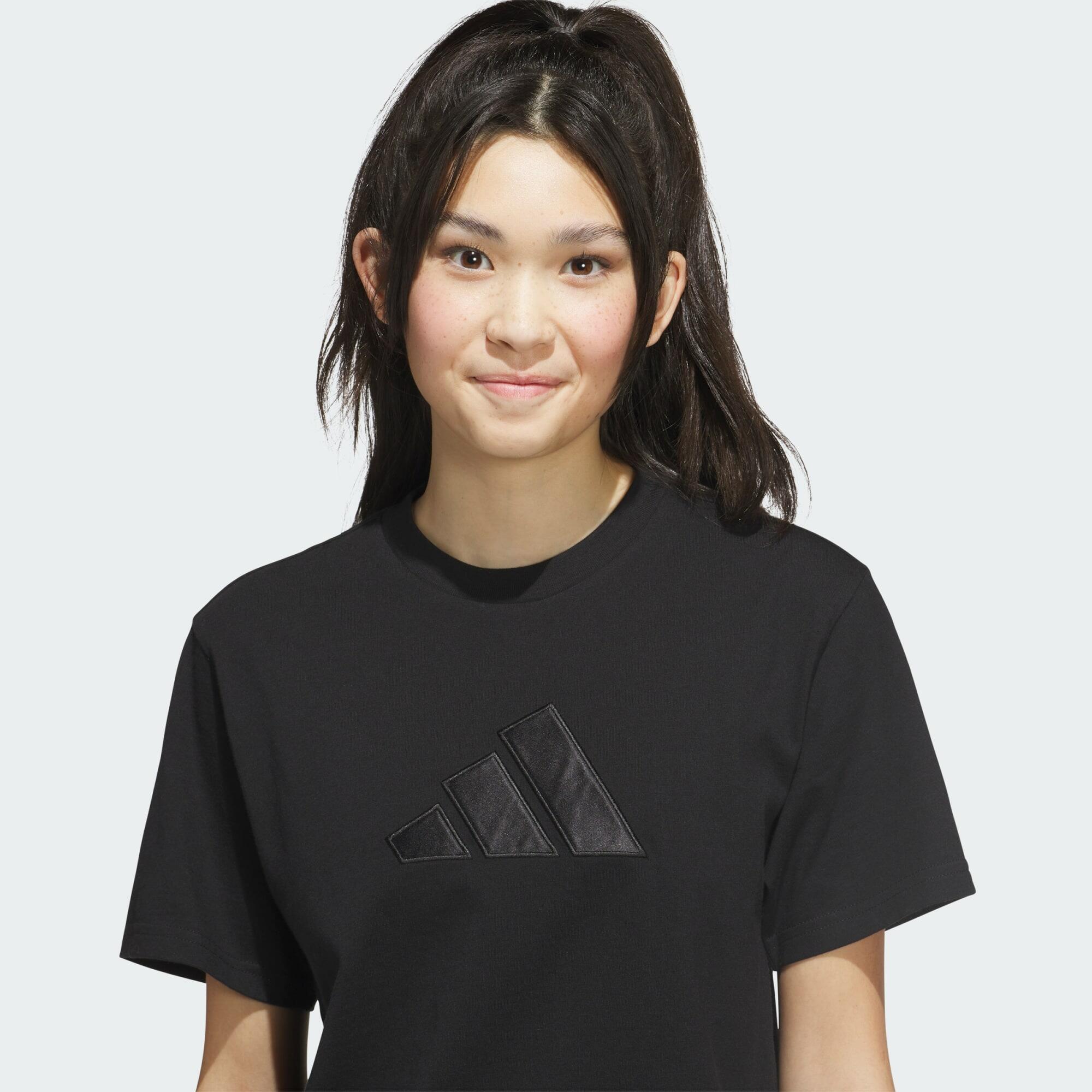 SATIN-FILLED LOGO GRAPHIC T-SHIRT 4/5