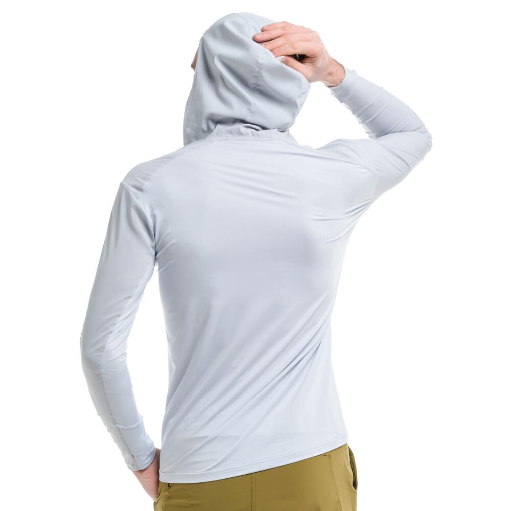 T-shirt à manches longues Maya Hood Trek MNS Glacier pour homme – gris 3/5