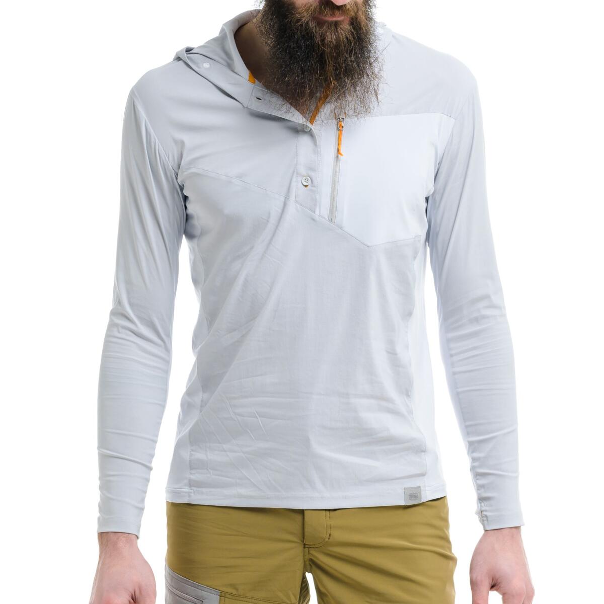 T-shirt à manches longues Maya Hood Trek MNS Glacier pour homme – gris 2/5