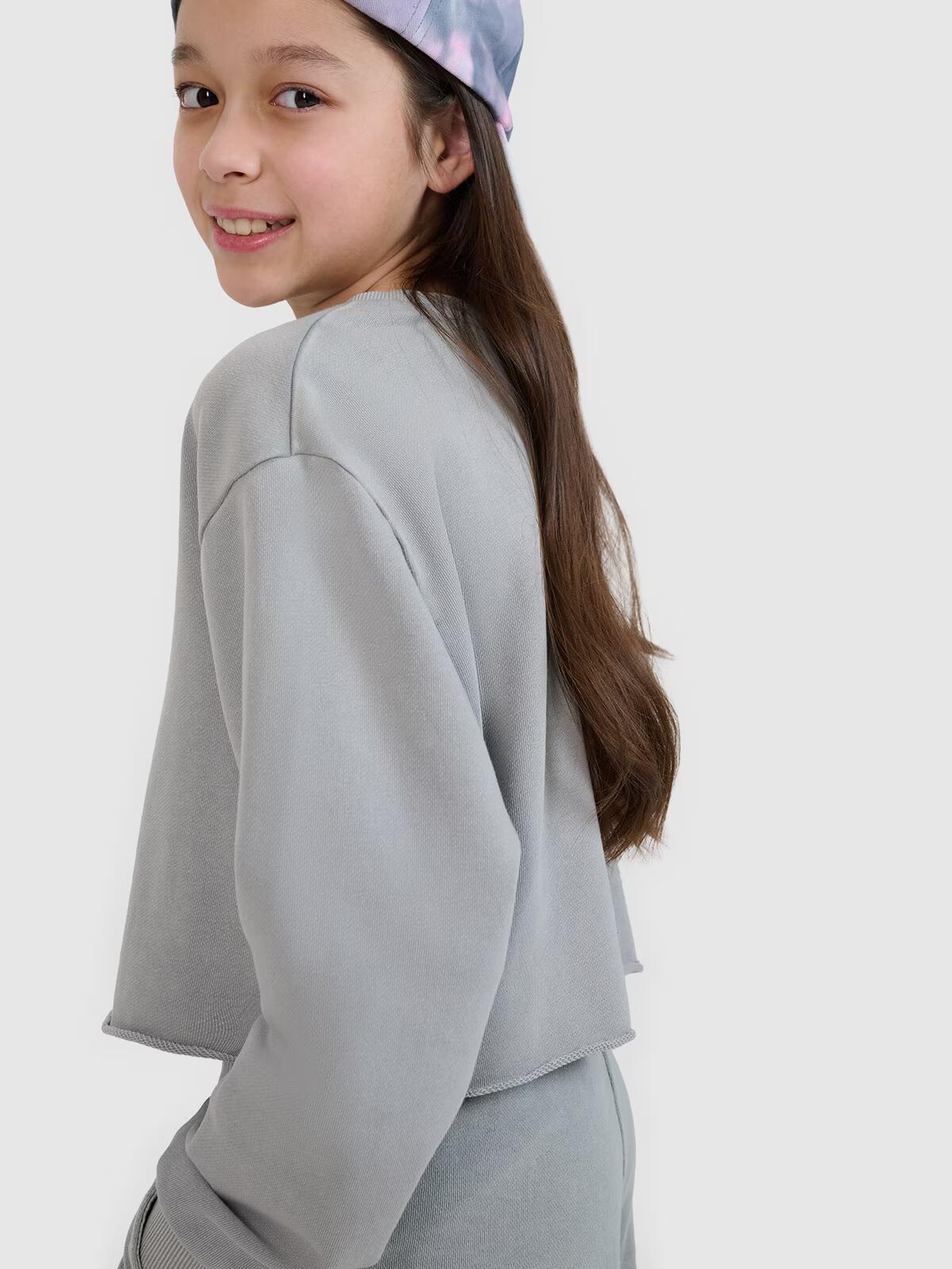 Bluza dresowa nierozpinana bez kaptura dziewczęca 4F 4FJWSS25TSWSF1504 2/5