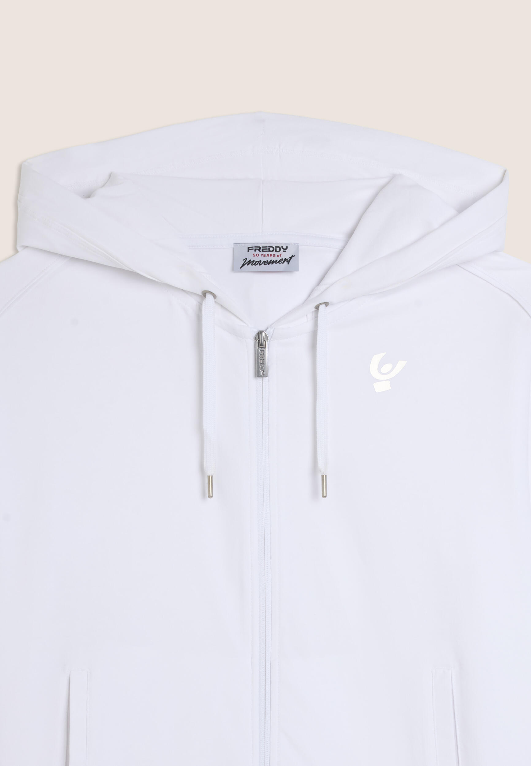 Sudadera con cremallera y capucha y logotipo perlado en la manga 3/3