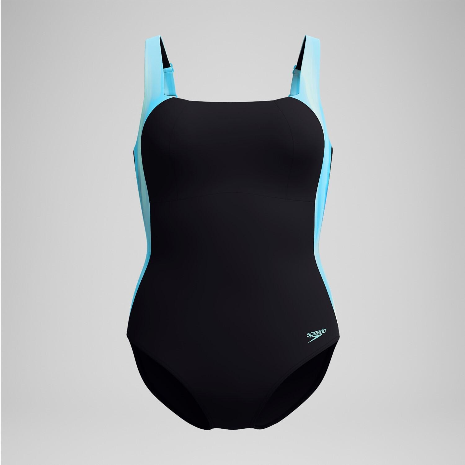 Maillot de bain sculptant Speedo LunaLustre Printed Noir / Bleu 3/7