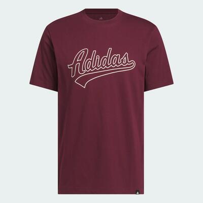 Varsity tailsweep graphic t-shirt