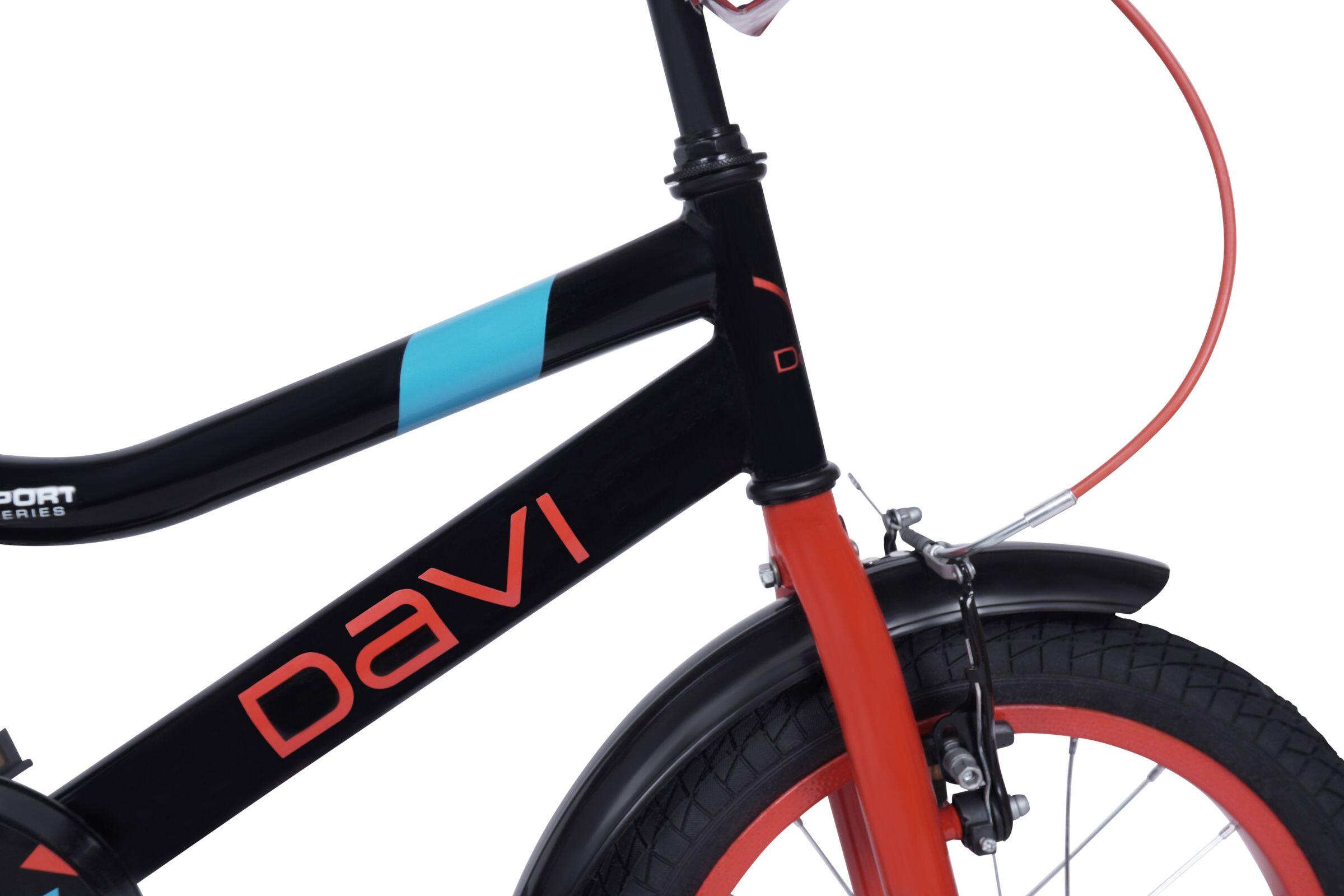 Vélo enfant Davi Zippy, 16", 95–110 cm, 1 vitesse, noir 3/6
