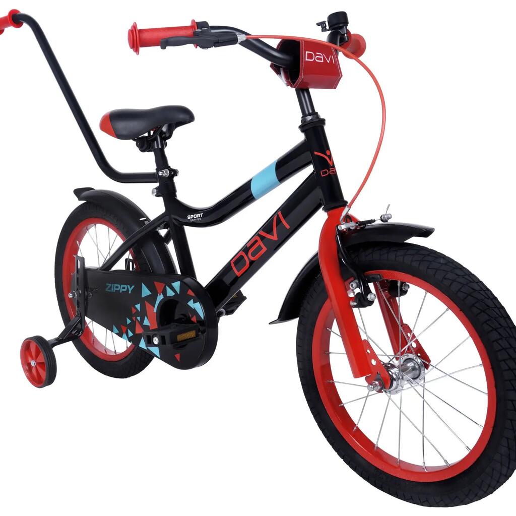 Kids bike 16 inch 3-6 years Davi Tippy solid frame 8" 100-130 cm