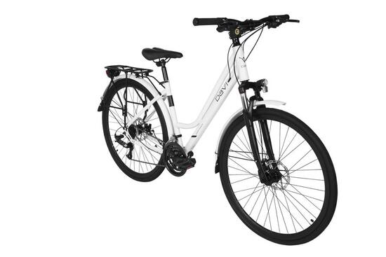 Vélo trekking Davi Vandero, 28", 160–185 cm, 21 vitesses, blanc