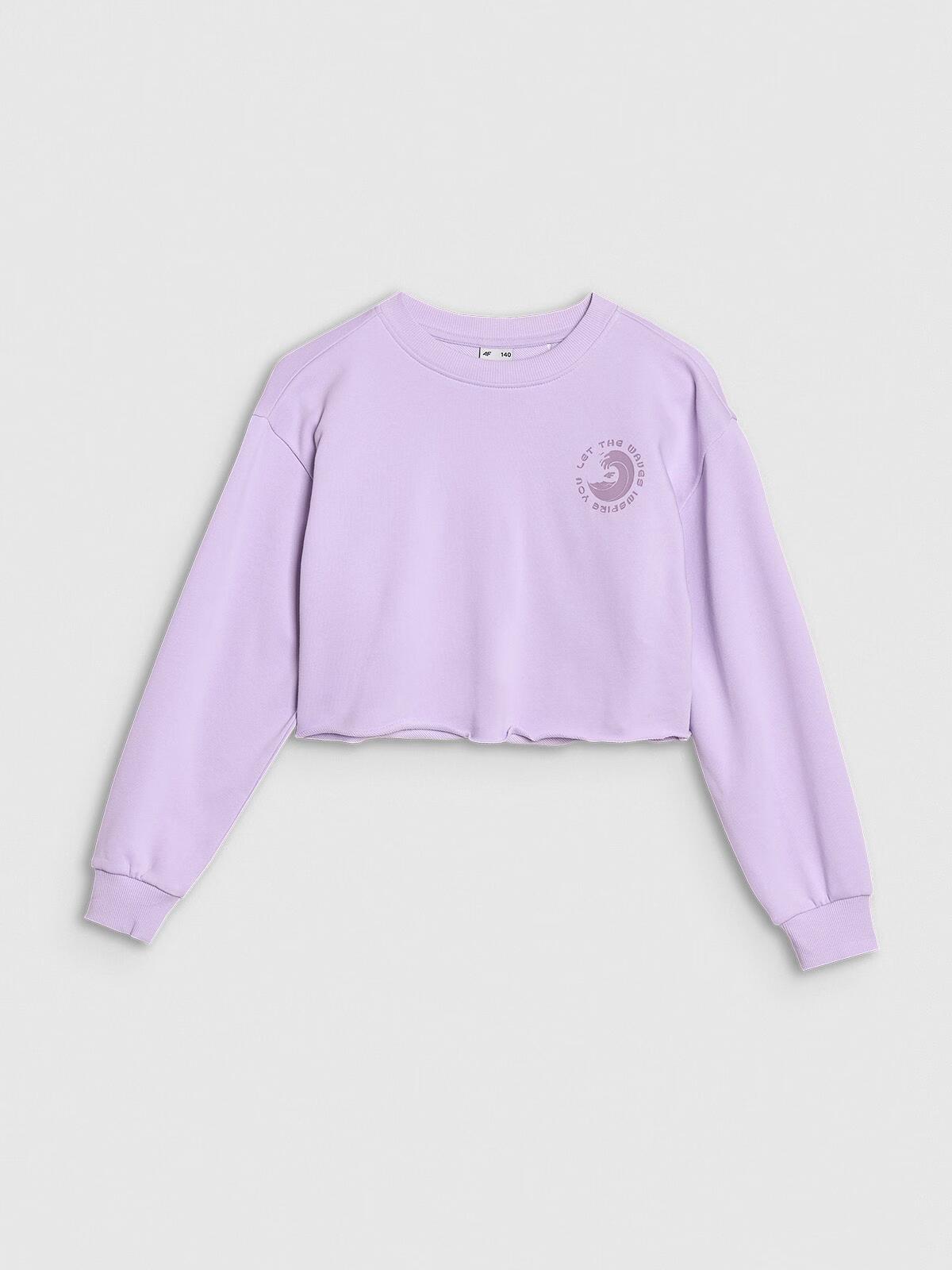 Bluza dresowa nierozpinana bez kaptura dziewczęca 4F 4FJWSS25TSWSF1504 5/5