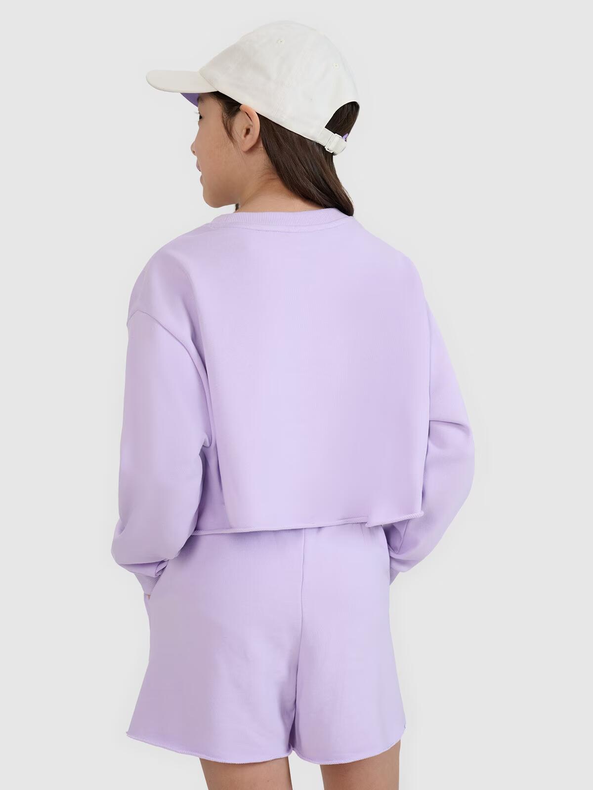 Bluza dresowa nierozpinana bez kaptura dziewczęca 4F 4FJWSS25TSWSF1504 4/5