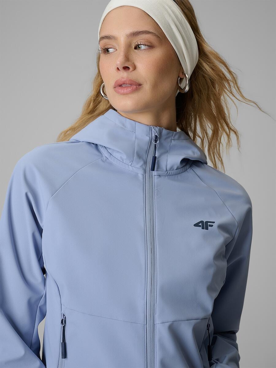 Kurtka softshell wiatroodporna membrana 5000 damska 4F 4FWSS26TSOFF546 4/7