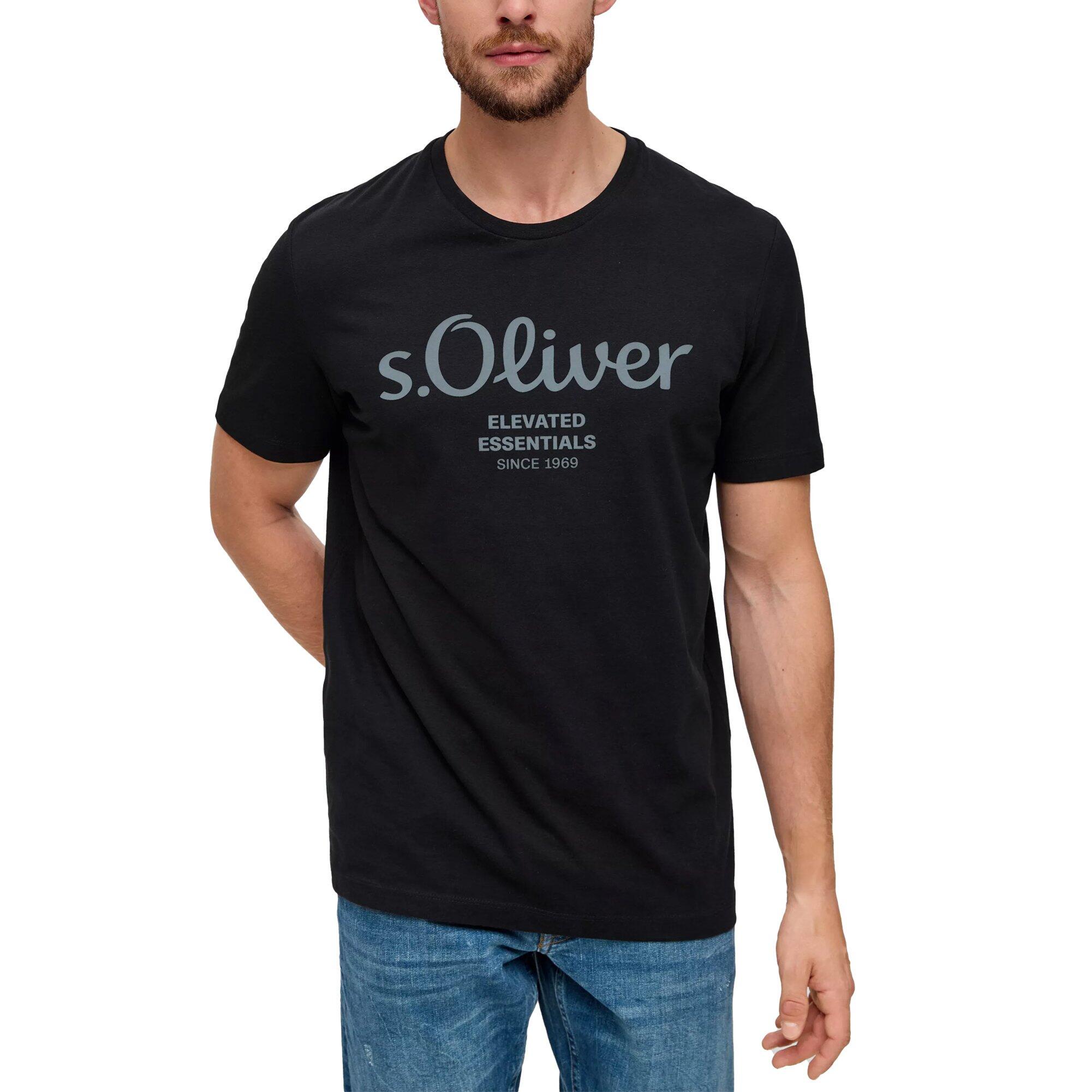 T-Shirt Herren 4er Pack Bequem sitzend-Logo T-Shirt 6/7