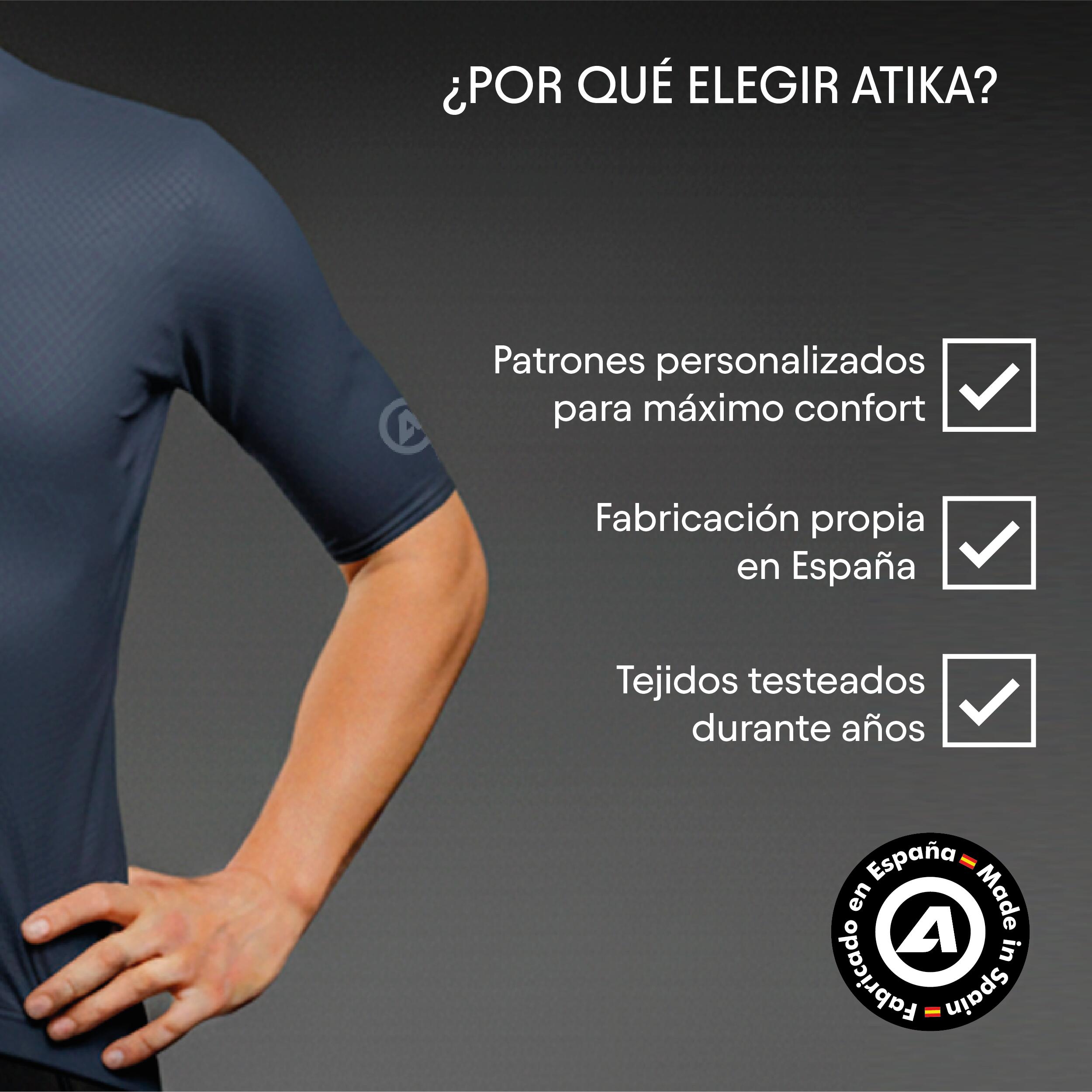 ATIKA Maillot Manga Corta Tejido Transpirable Core  – Ropa Ciclismo Hombre 7/7