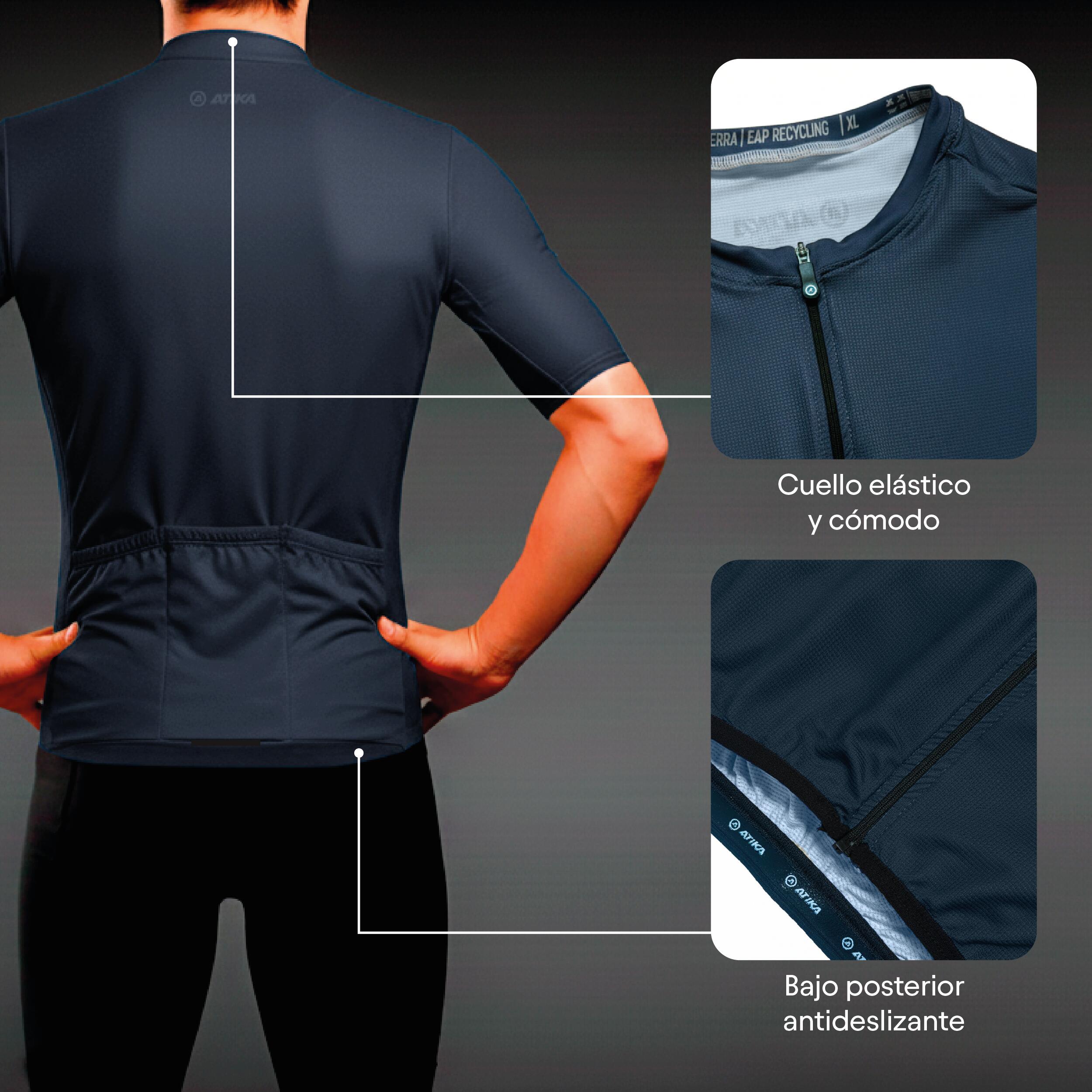 ATIKA Maillot Manga Corta Tejido Transpirable Core  – Ropa Ciclismo Hombre 5/7