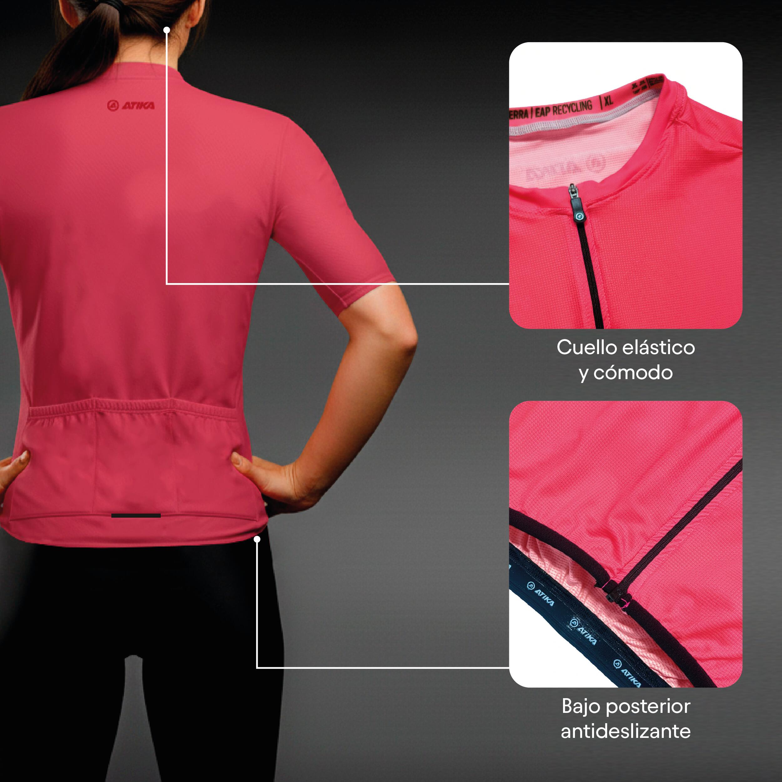 Atika Maillot Ciclismo Manga Corta Dama Modelo Core Transpirable Secado Rápido 5/6