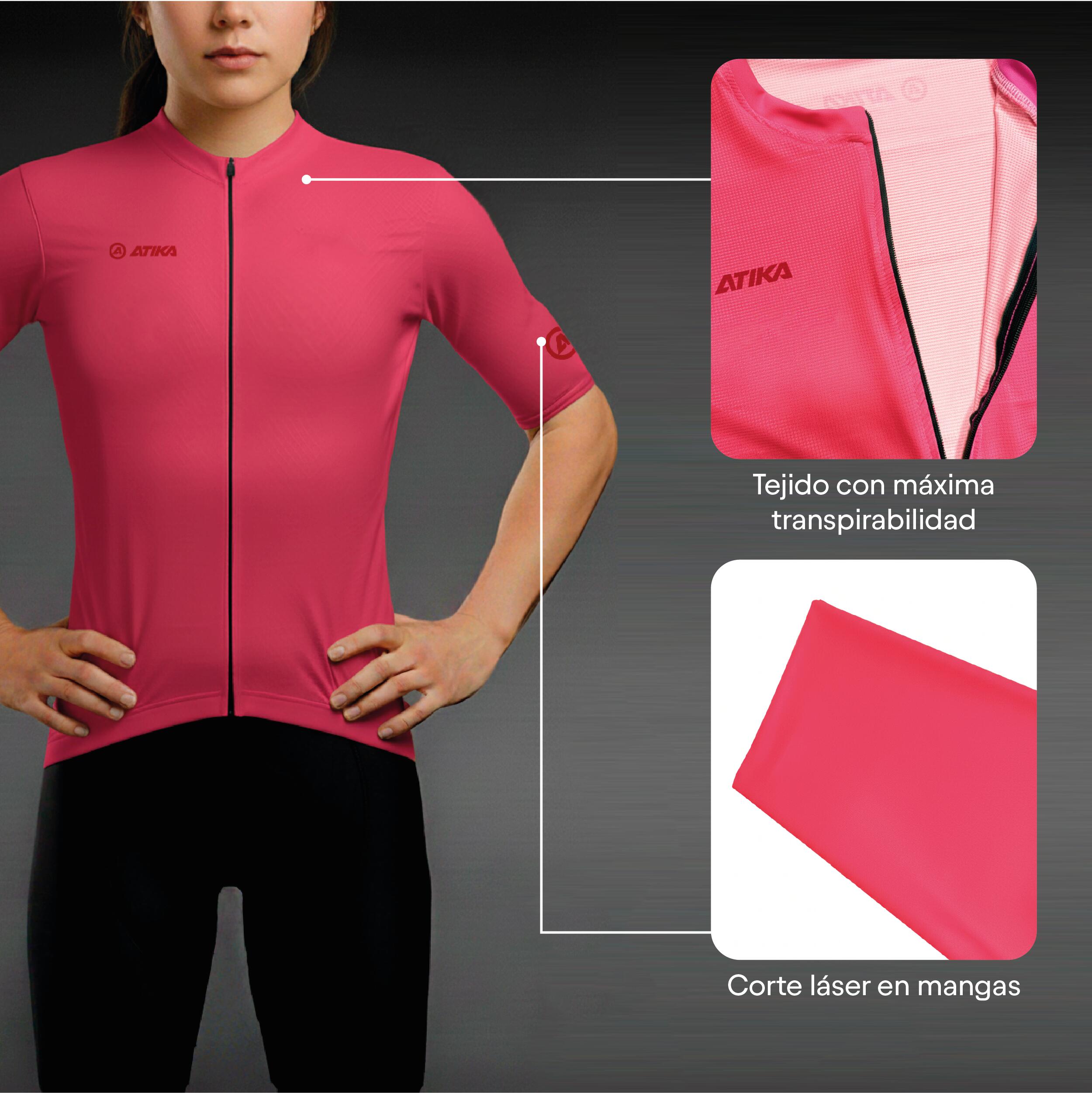 Atika Maillot Ciclismo Manga Corta Dama Modelo Core Transpirable Secado Rápido 4/6