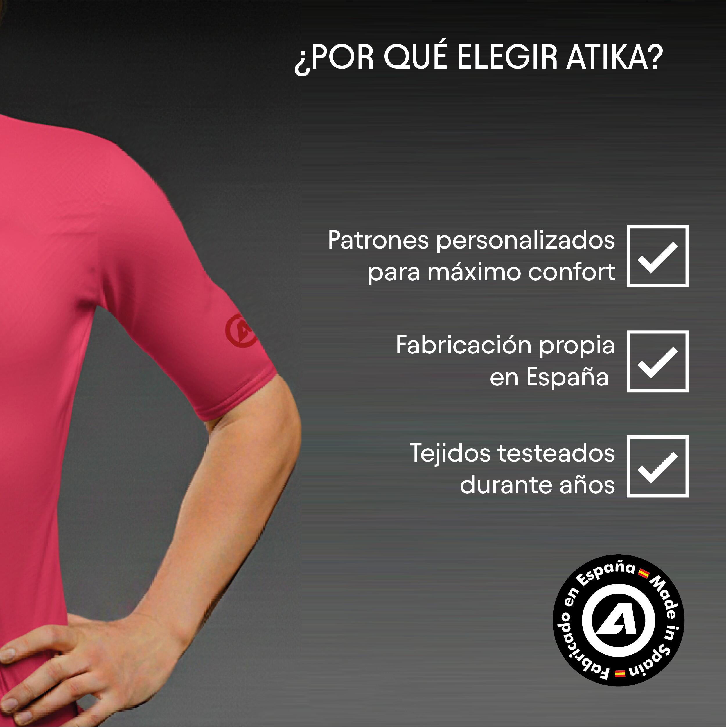 ATIKA Maillot Manga Corta Tejido Transpirable Core  – Ropa Ciclismo Hombre 7/7