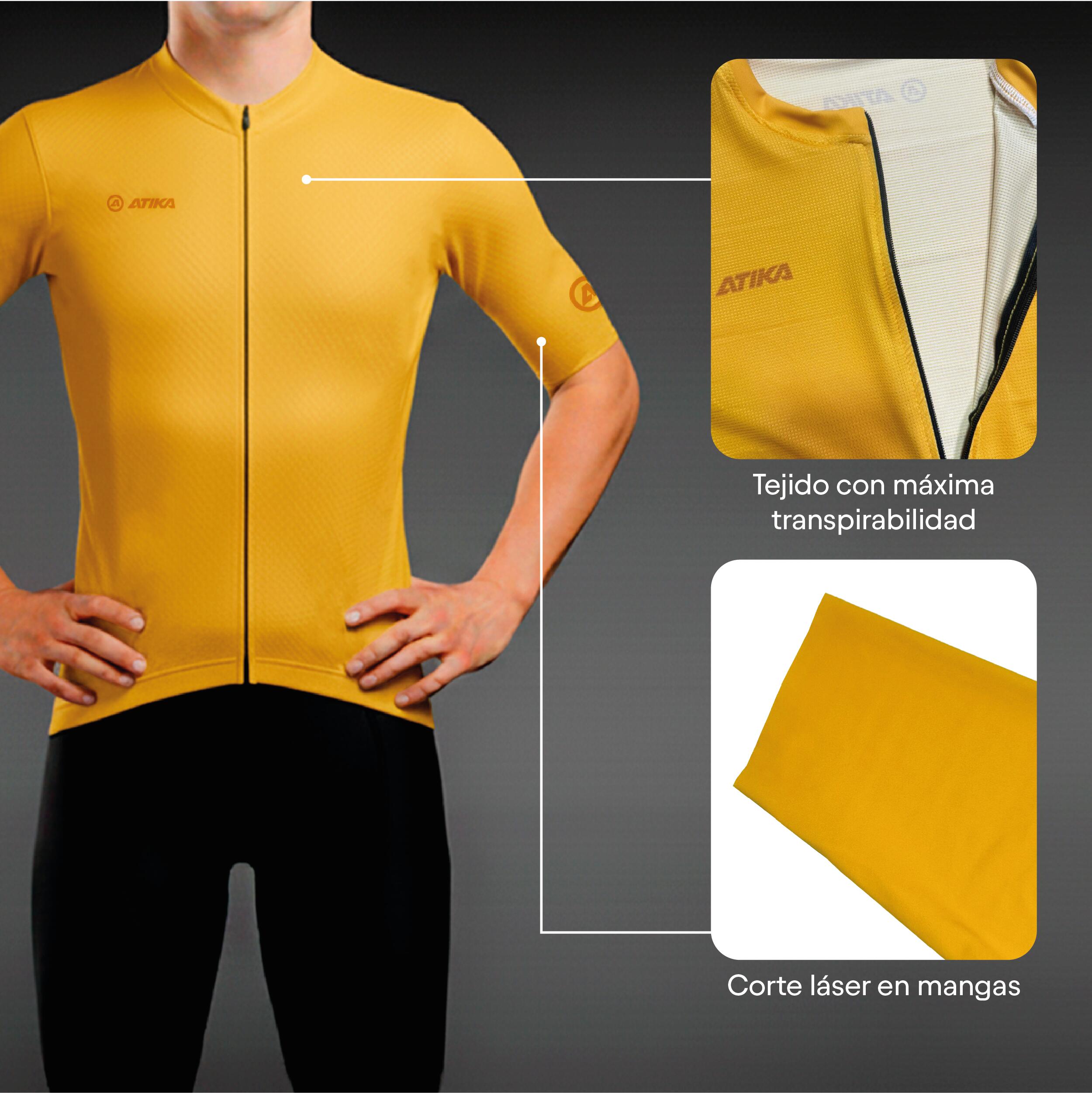 ATIKA Maillot Manga Corta Tejido Transpirable Core  – Ropa Ciclismo Hombre 3/7