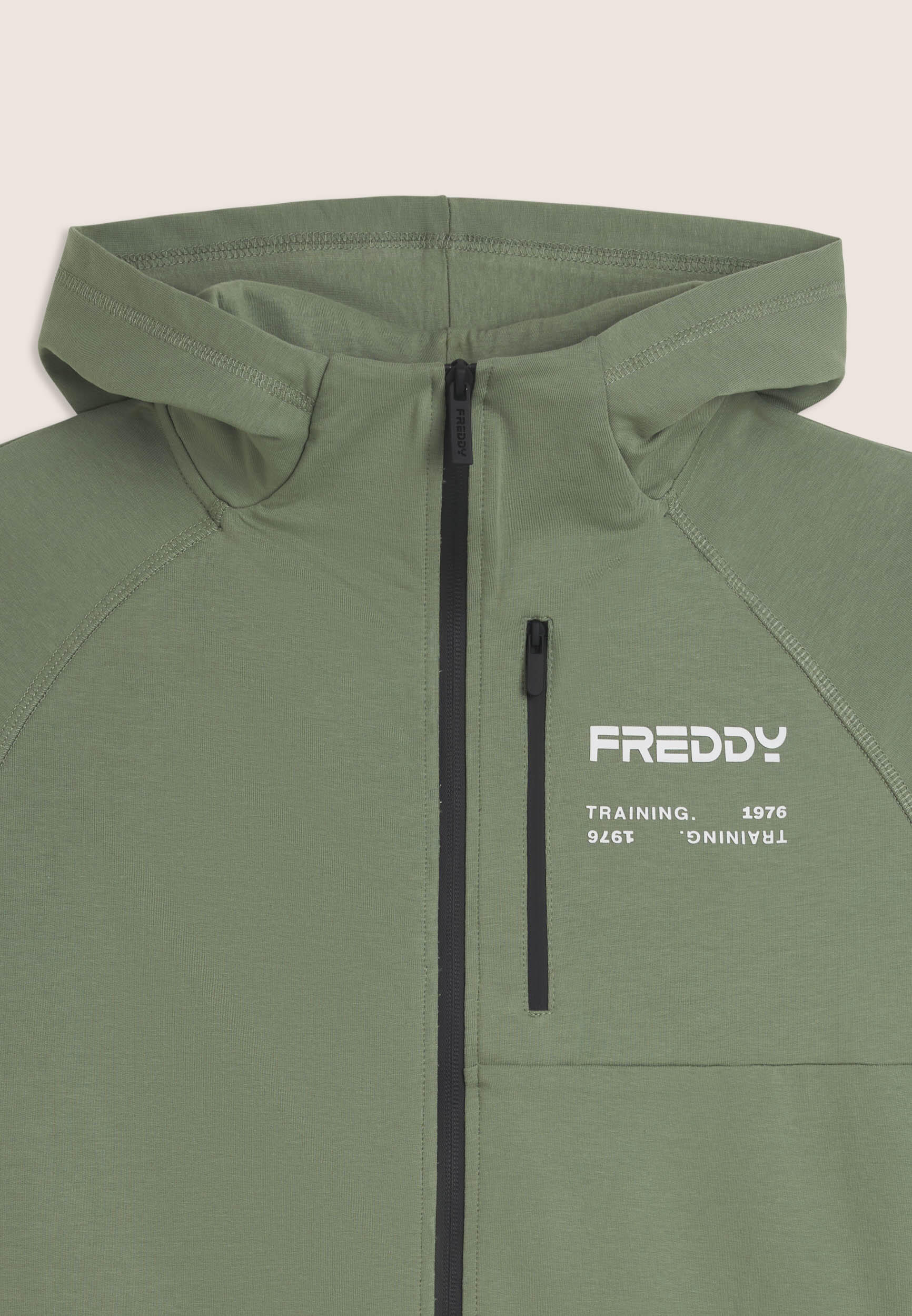 Sweat-shirt avec fermeture zippée et capuche avec logo et détails techniques 3/3