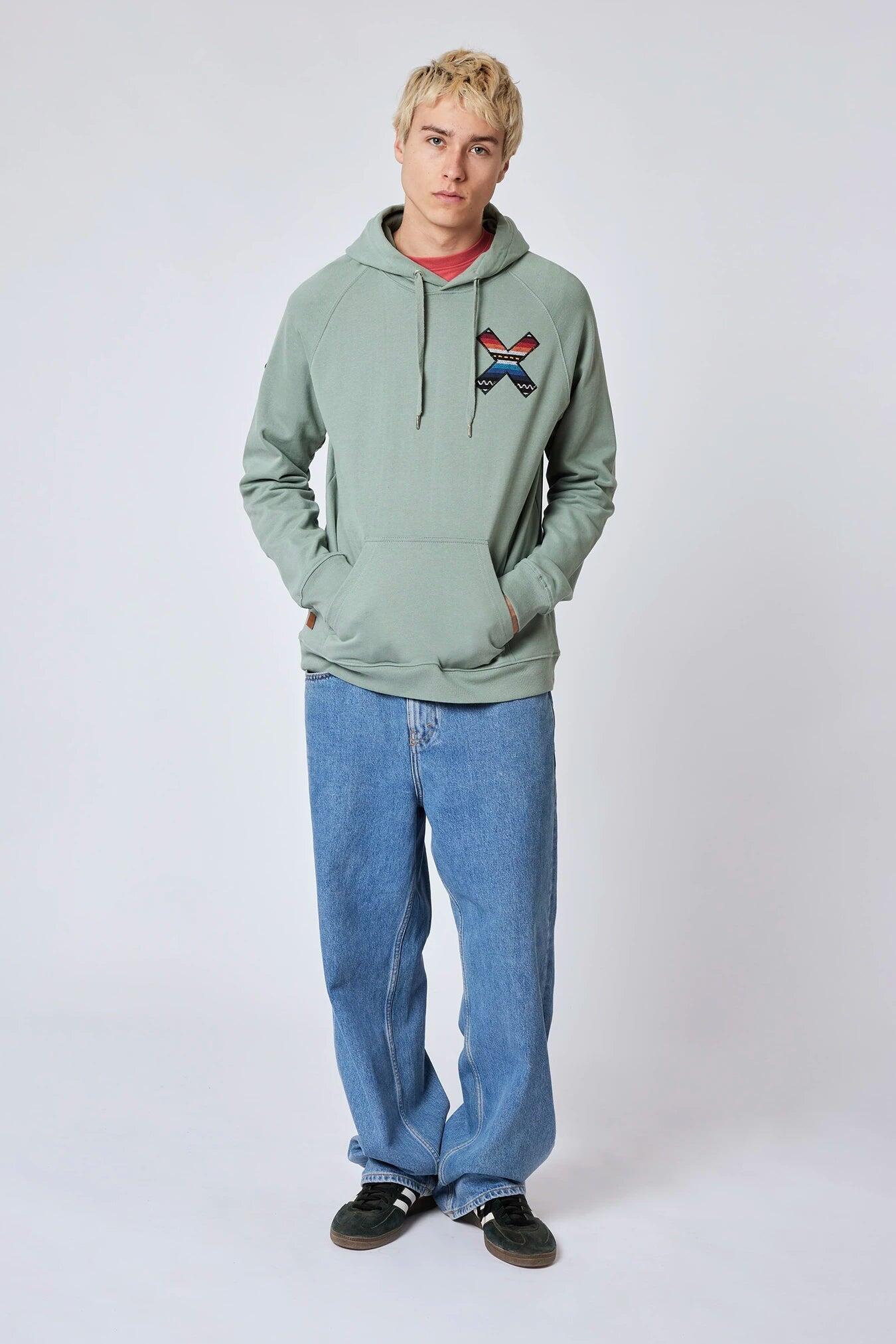 Sudadera con Capucha Blue Banana Menta de Algodón 100% Orgánico 3/7