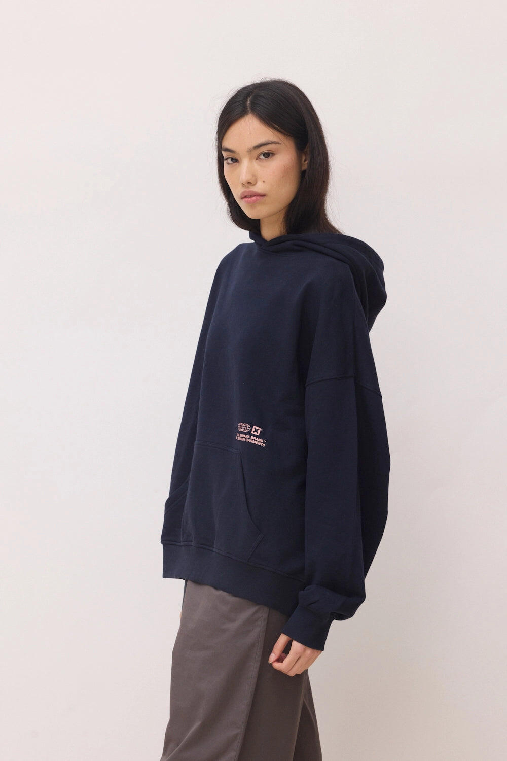 Sudadera con Capucha Blue Banana Azul Marino de Algodón 100% Orgánico 4/7