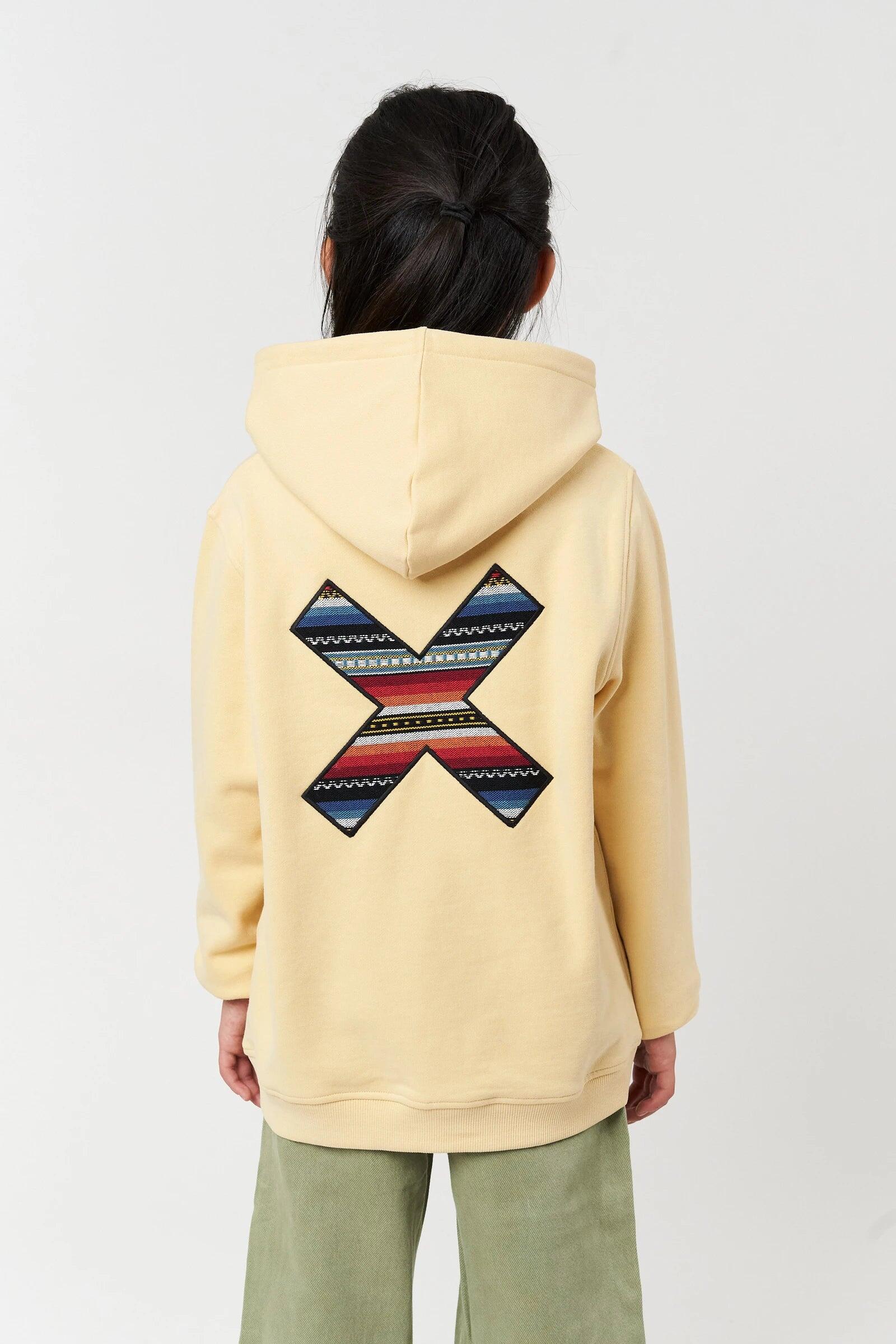 Sudadera con Capucha Kids Blue Banana Amarillo Claro de Algodón 100% Orgánico 2/4