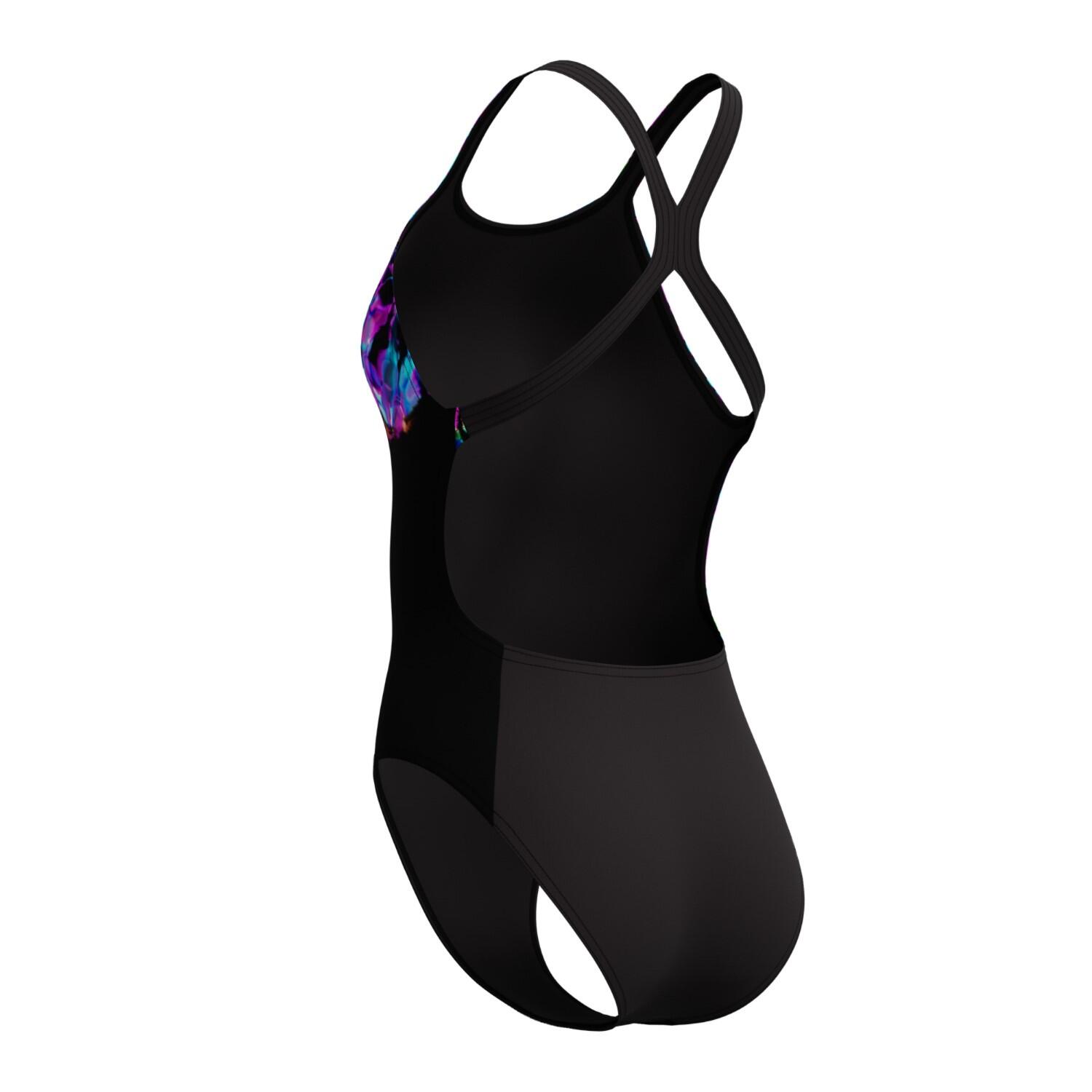 Speedo Club Training Bedruckter Powerback Badeanzug Damen 5/6