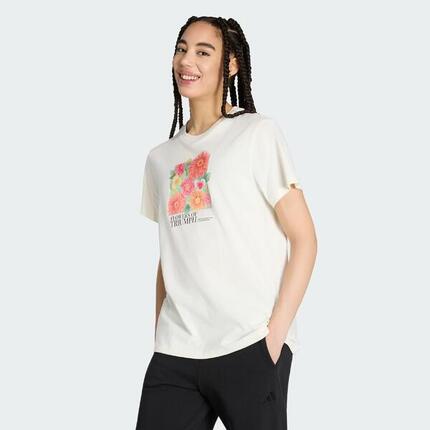 LOCKER GESCHNITTENES FLORAL GRAFIK T-SHIRT 2