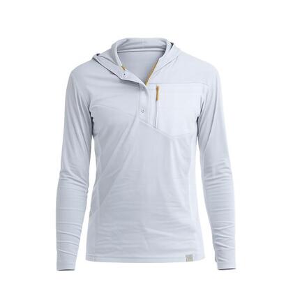 Langarmshirt Maya Hood Trek MNS Glacier für Herren – Grau