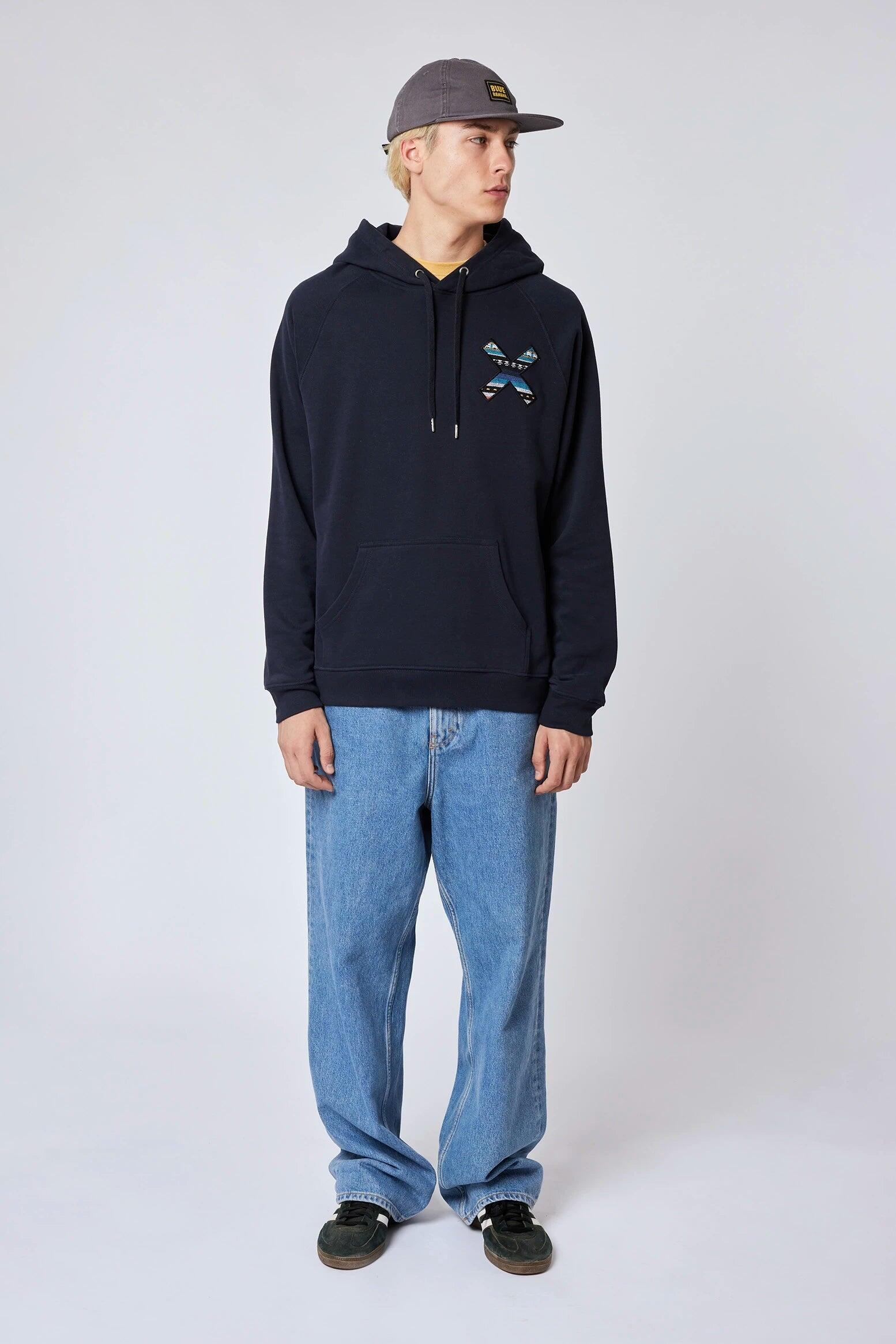 Sudadera con Capucha Blue Banana Azul Marino de Algodón 100% Orgánico 3/7