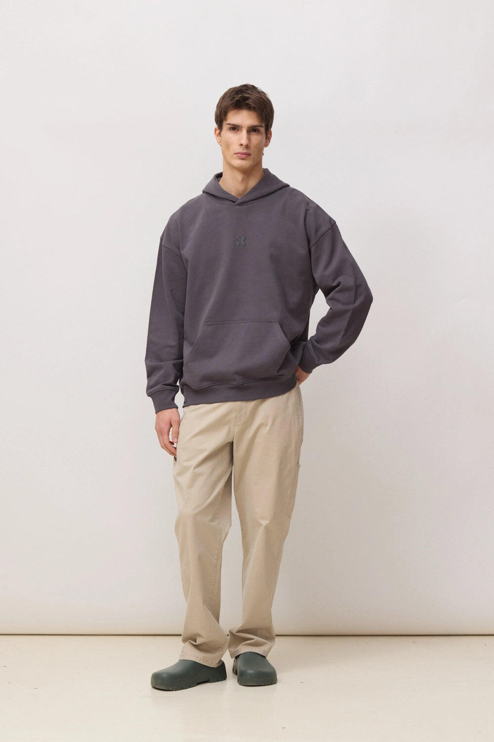 Sudadera con Capucha Blue Banana Antracita de Algodón 100% Orgánico 3/7