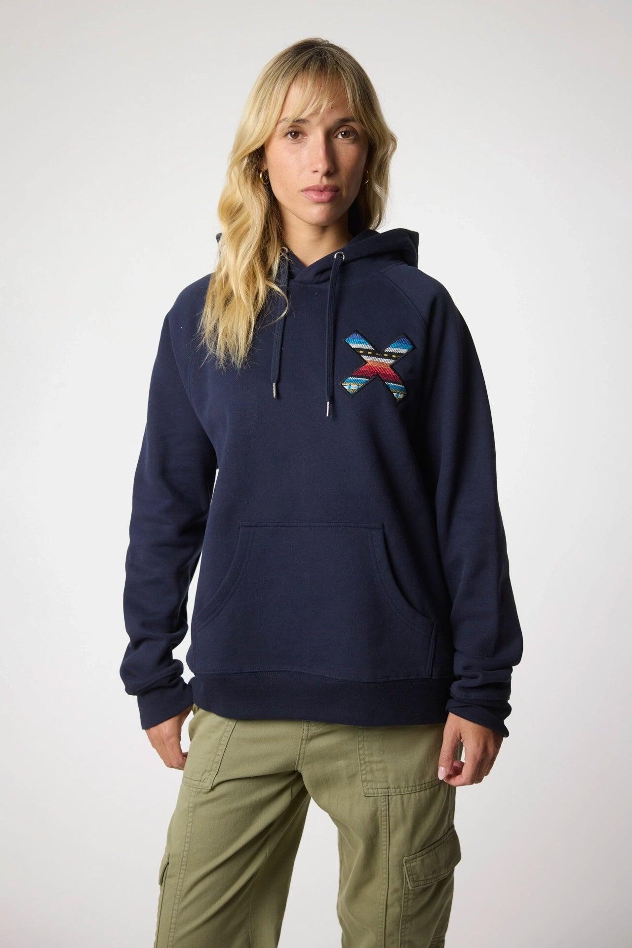 Sudadera con Capucha Blue Banana Azul Marino de Algodón 100% Orgánico 4/7