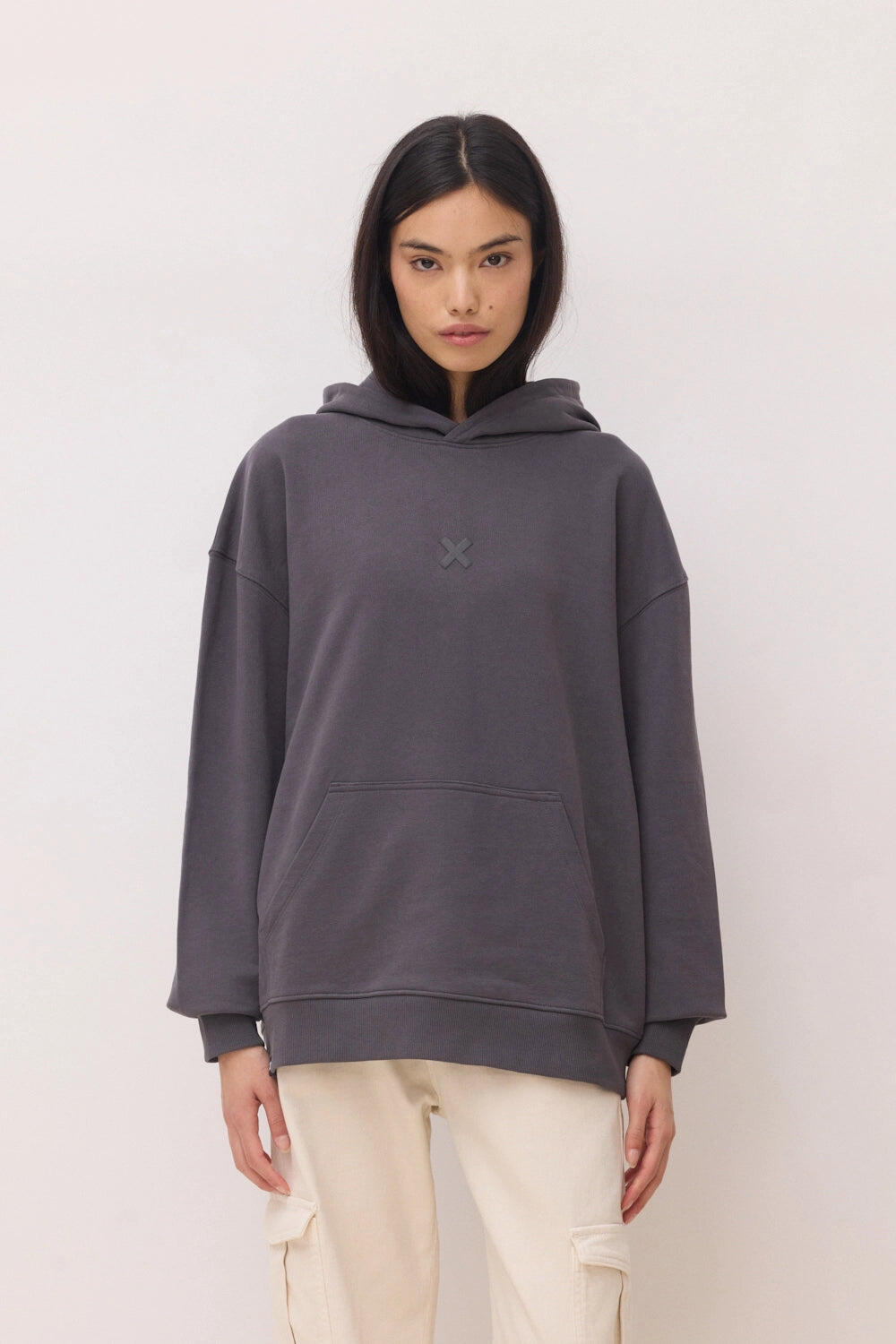 Sudadera con Capucha Blue Banana Antracita de Algodón 100% Orgánico 4/7