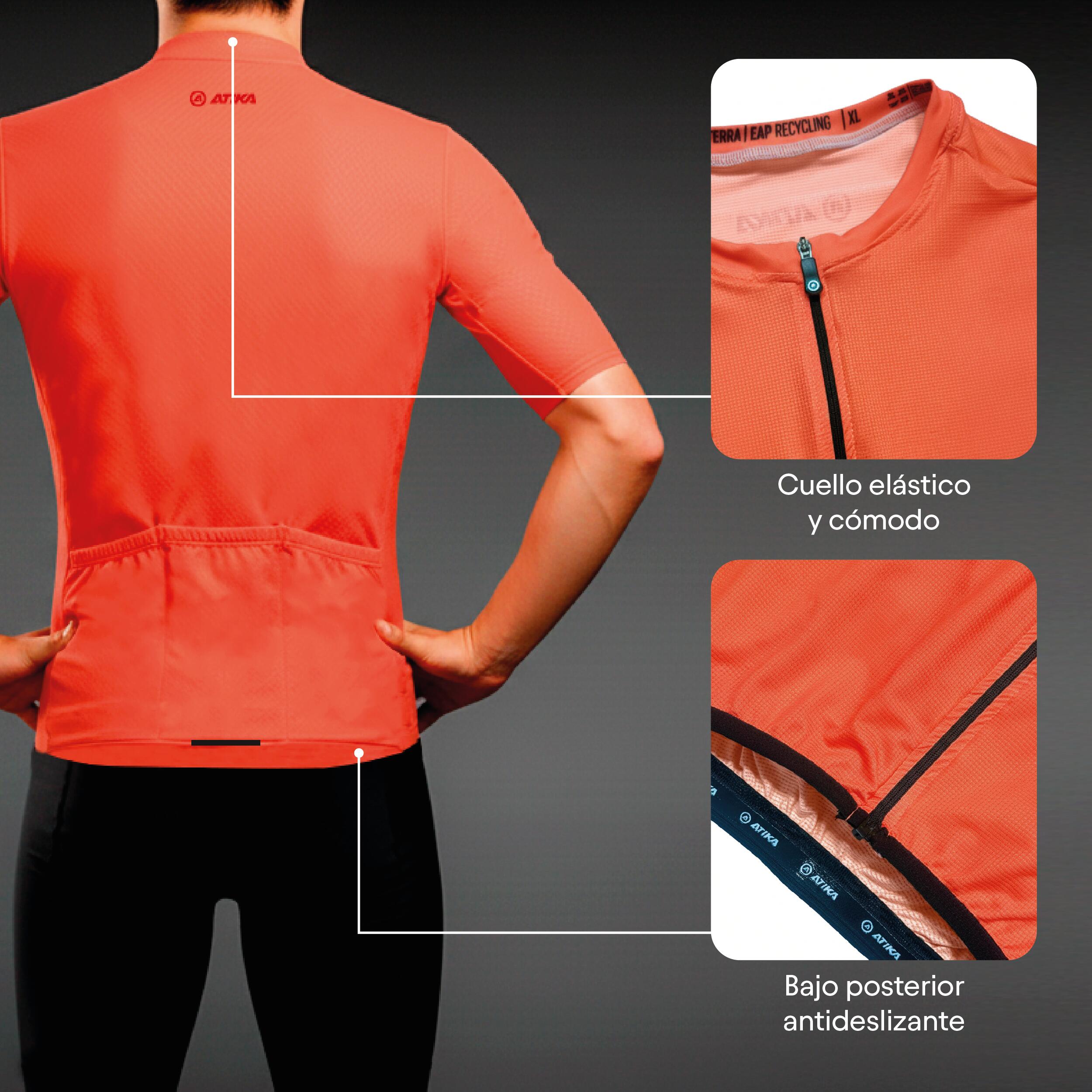 ATIKA Maillot Manga Corta Tejido Transpirable Core  – Ropa Ciclismo Hombre 5/7